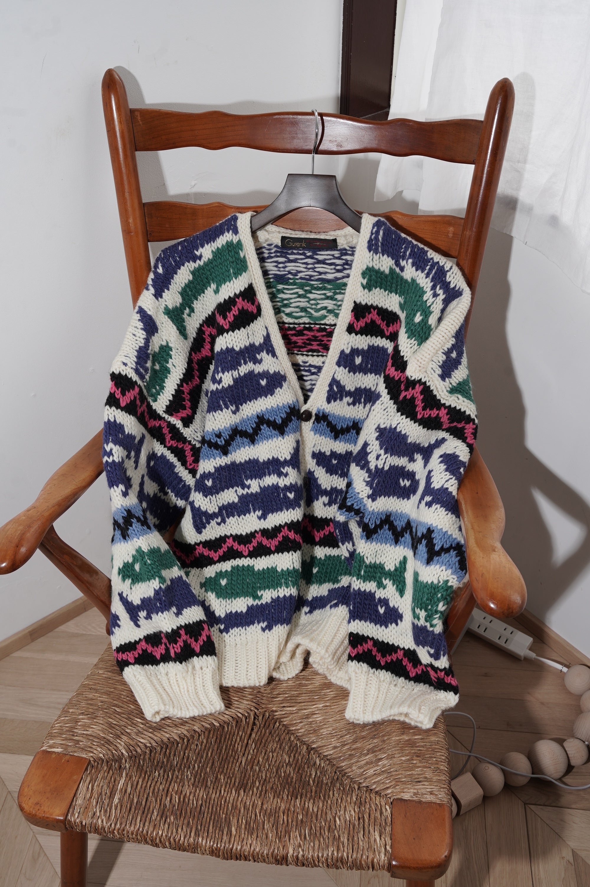 Gurank "Hand Knitting Cardigan" [WHITE]