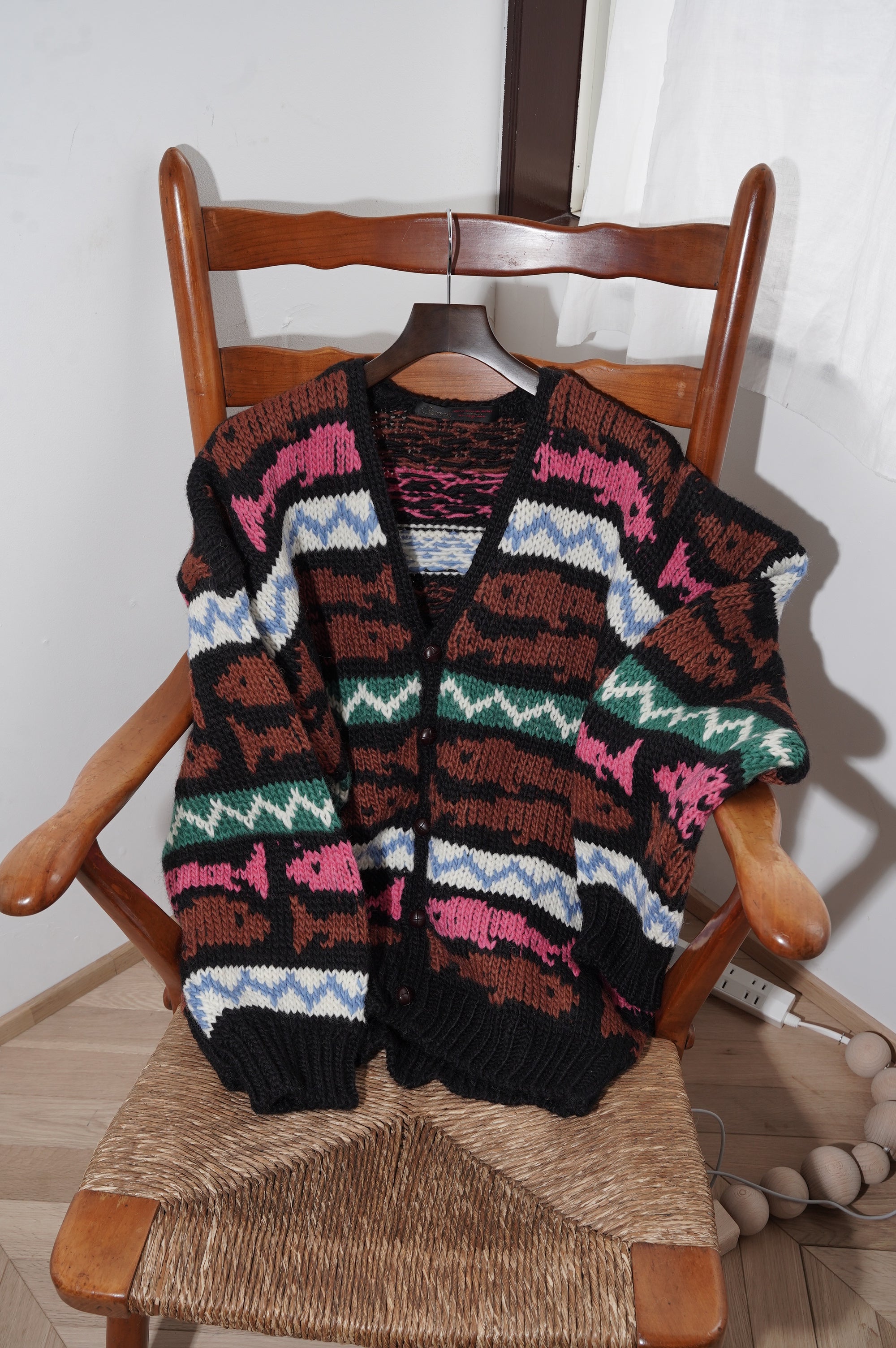 Gurank "Hand Knitting Cardigan" [BLACK]