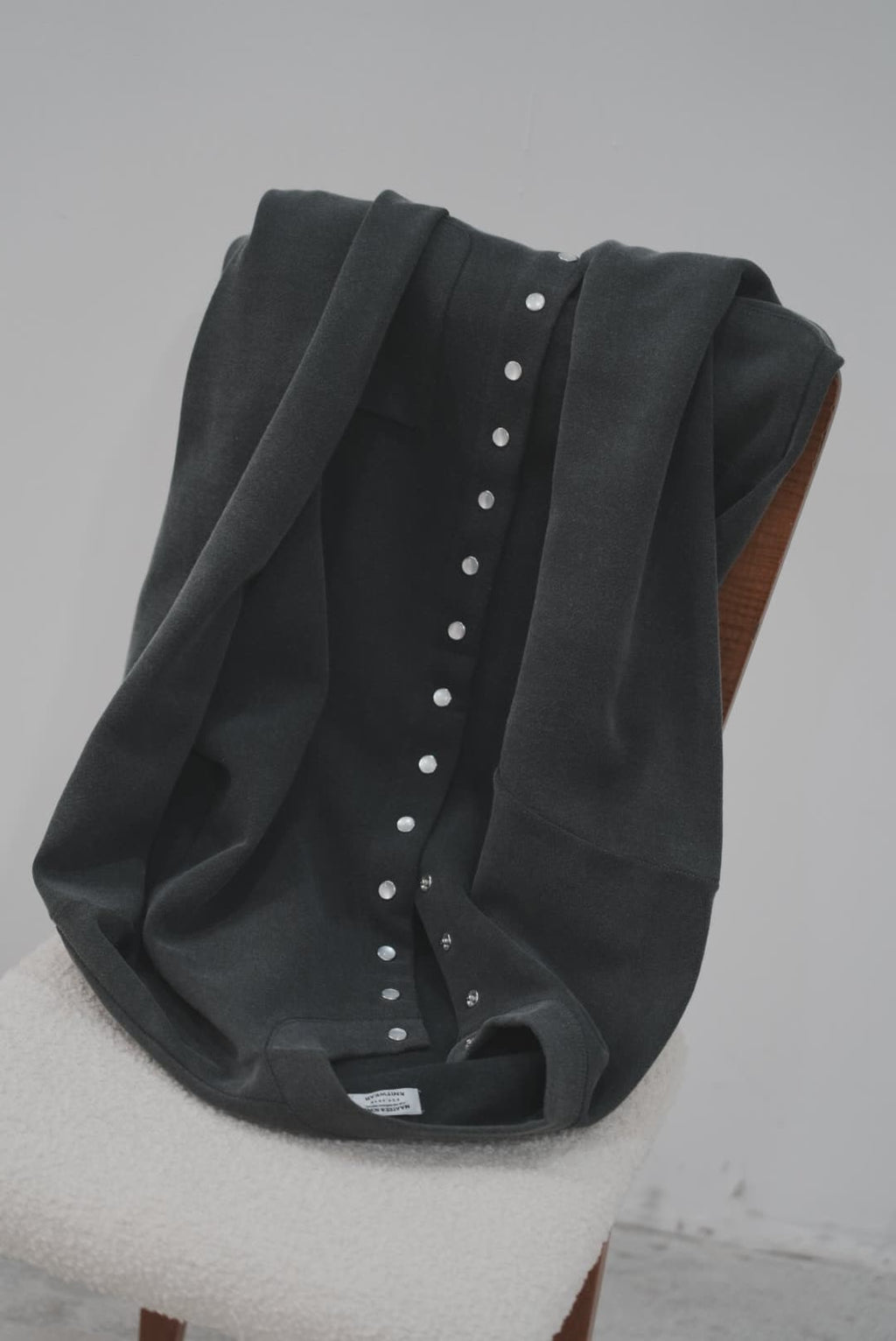MAATEE&SONS "SNAP CARDIGAN" [FADE BLACK]