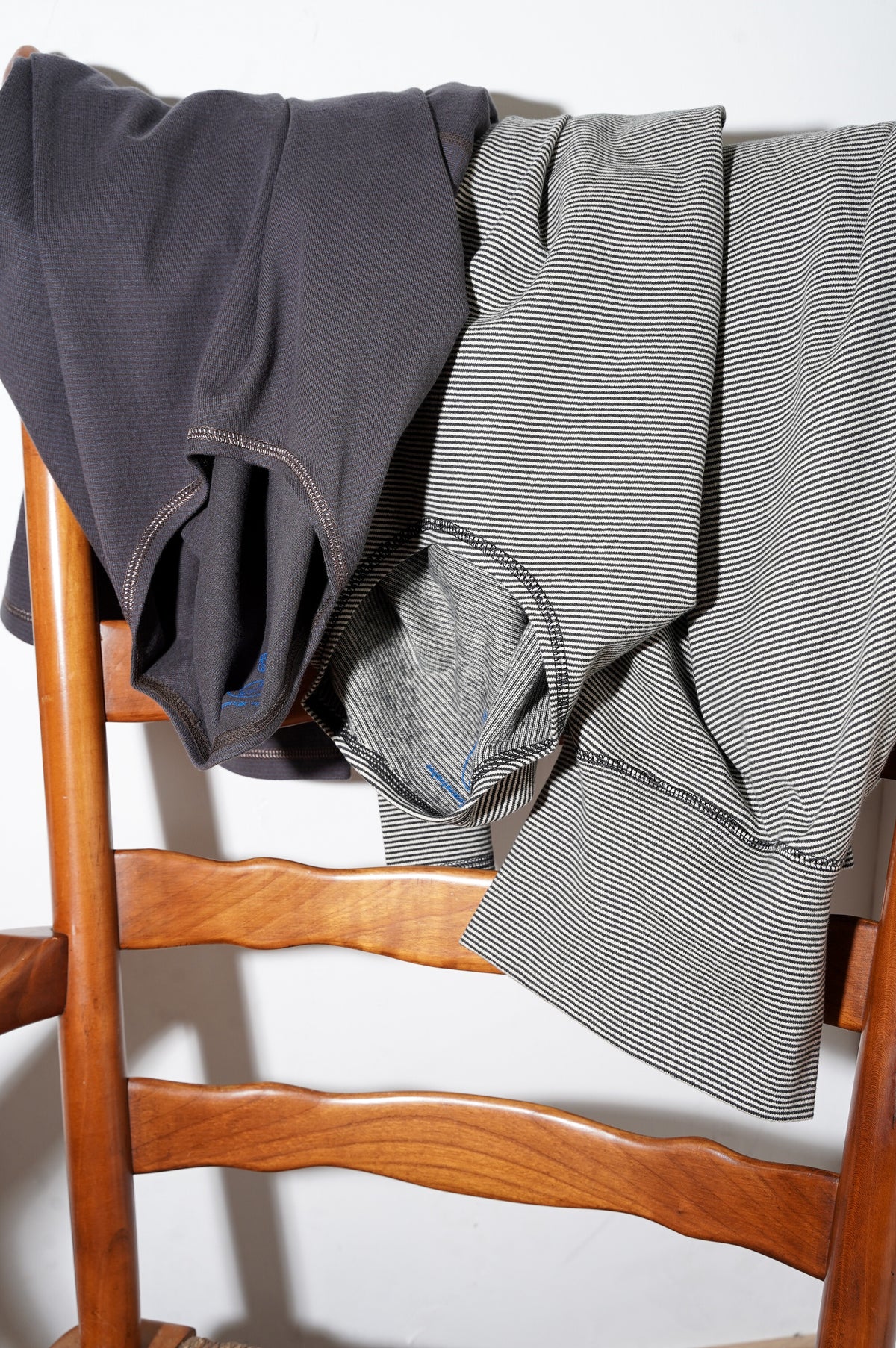 OLDE HOMESTEADER YOUTH "MOIRE STRIPE JERSEY TURTLE NECK L/S"[BLACK×ECRU]