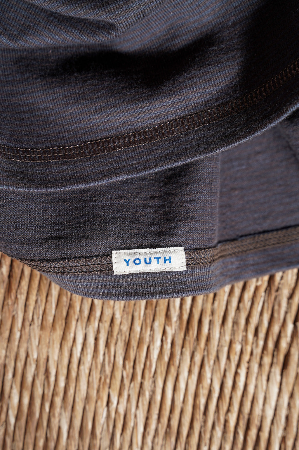 OLDE HOMESTEADER YOUTH "MOIRE STRIPE JERSEY CREW NECK L/S" [D.NAVY×D.BROWN]