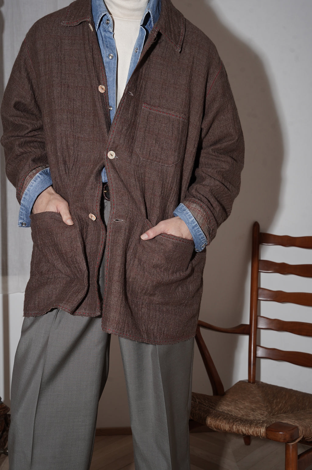 MAATEE&SONS "GUPTA W FACE COVERALL" [BROWN]