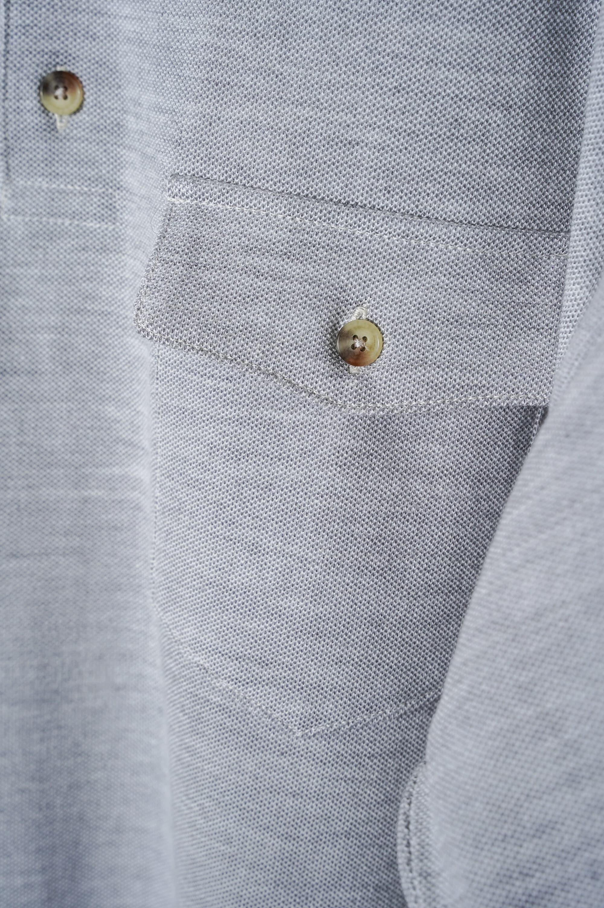 YE OLDE AND NEWMAN "MOCK POLO SHIRT" [TOP GRAY]