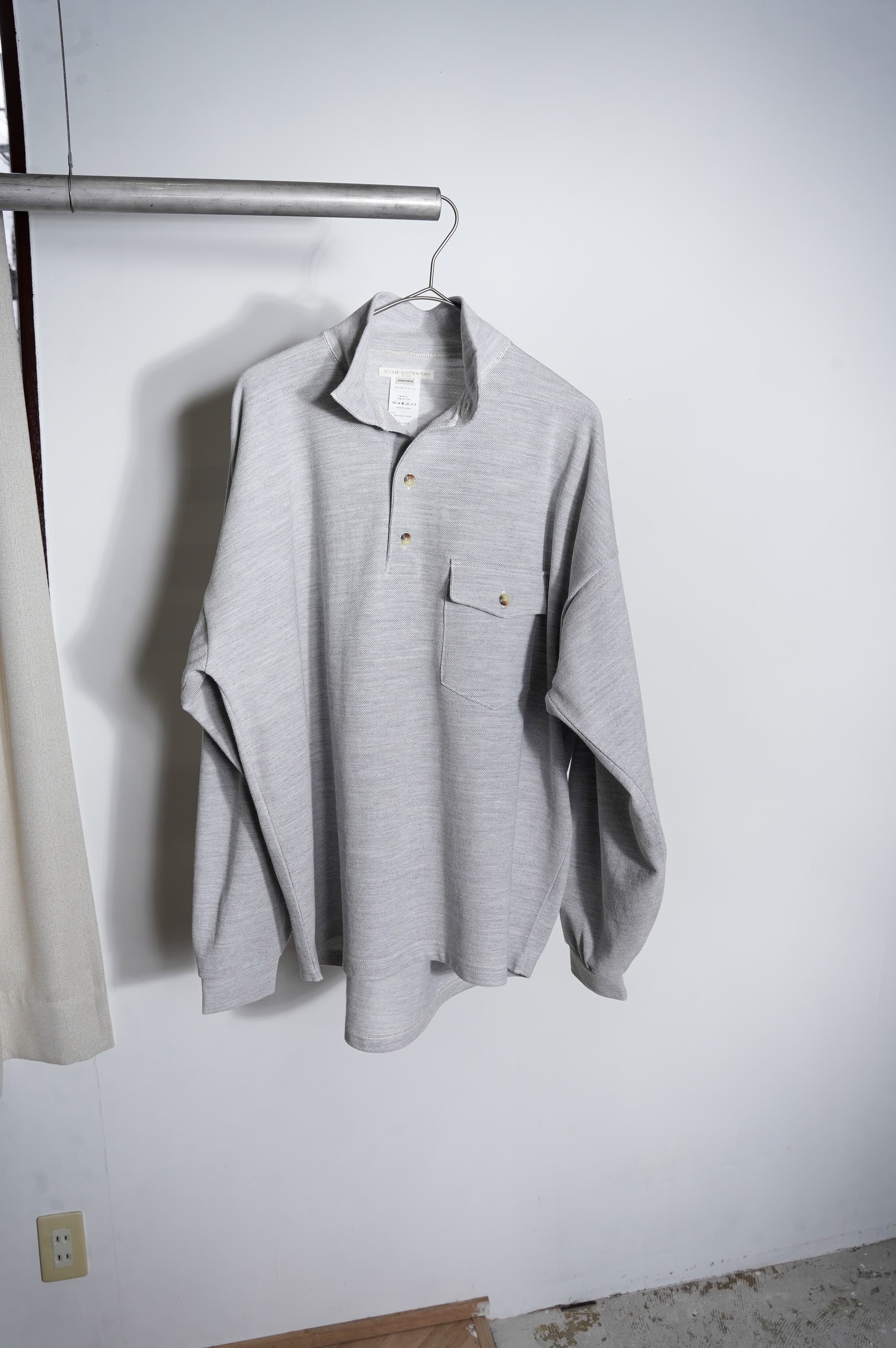 YE OLDE AND NEWMAN "MOCK POLO SHIRT" [TOP GRAY]