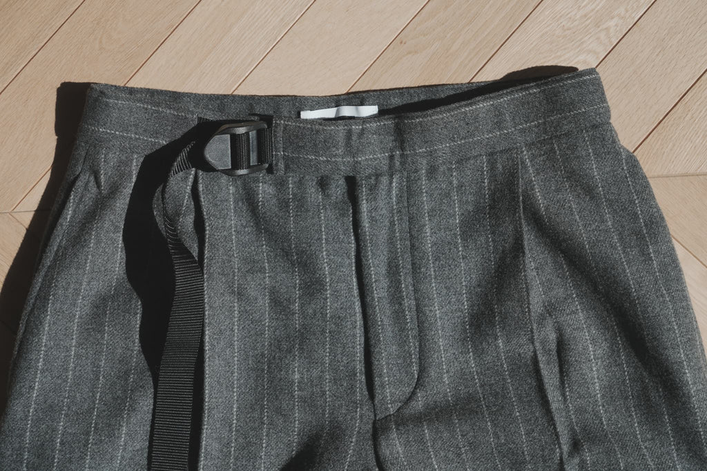 REVERBERATE "TACKED TROUSERS-TW" [GREY]