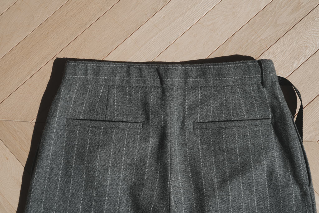 REVERBERATE "TACKED TROUSERS-TW" [GREY]