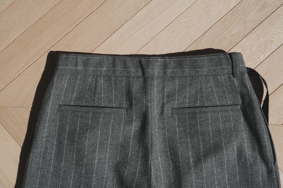 REVERBERATE "TACKED TROUSERS-TW" [GREY]