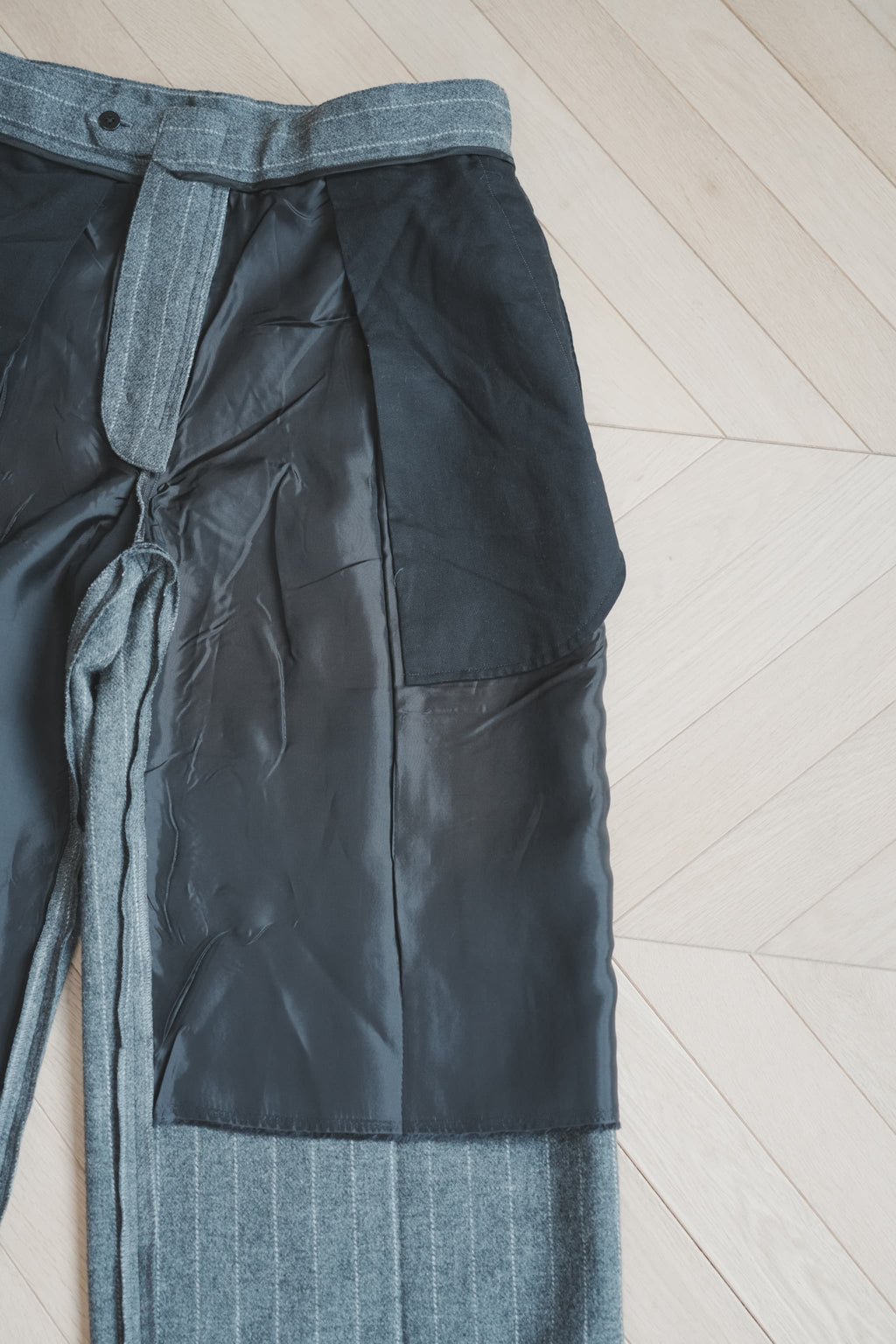 REVERBERATE "TACKED TROUSERS-TW" [GREY]