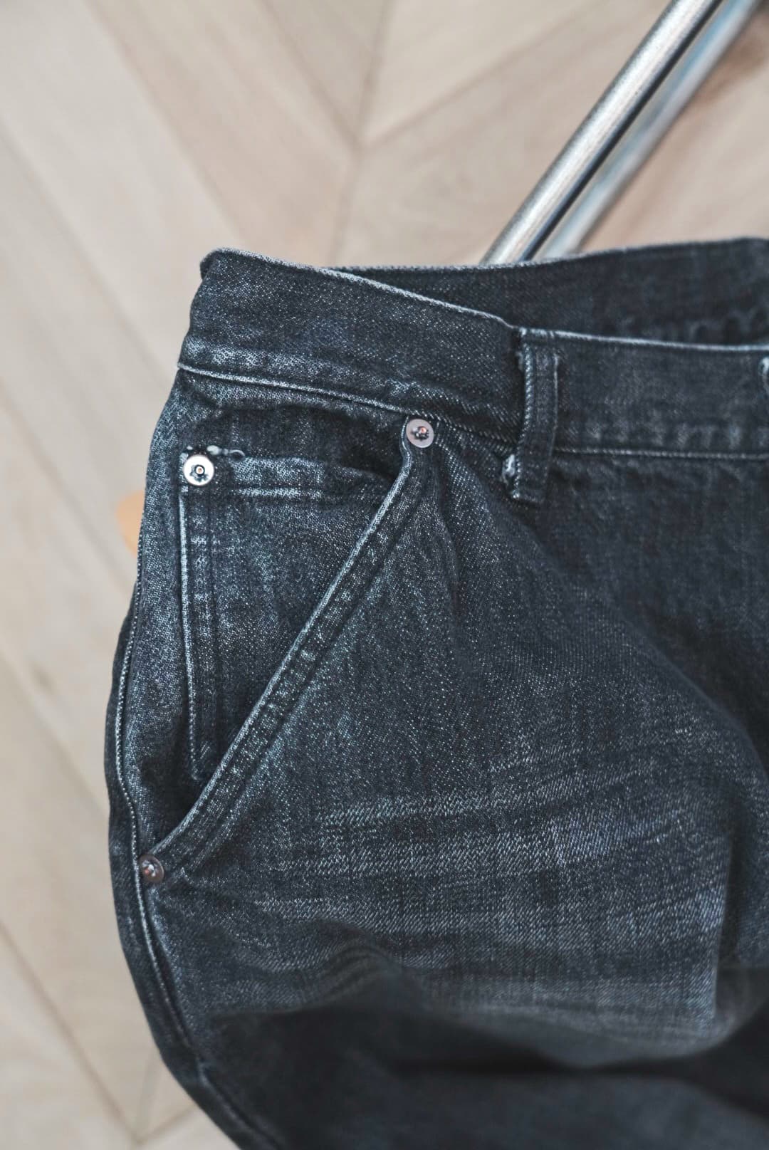 Gurank "Distressed Selvage Jeans" [BLACK]