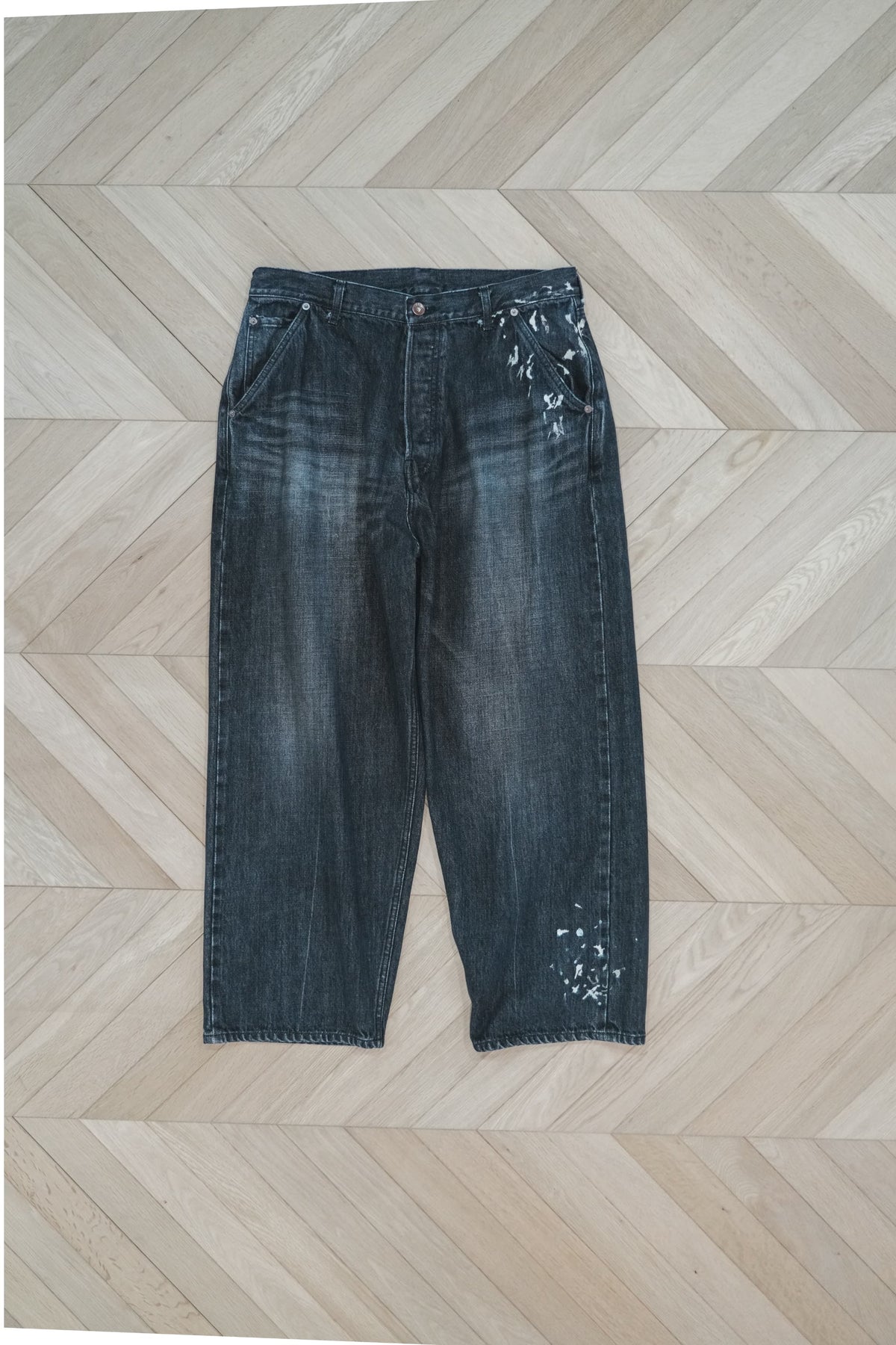 Gurank "Distressed Selvage Jeans" [BLACK]