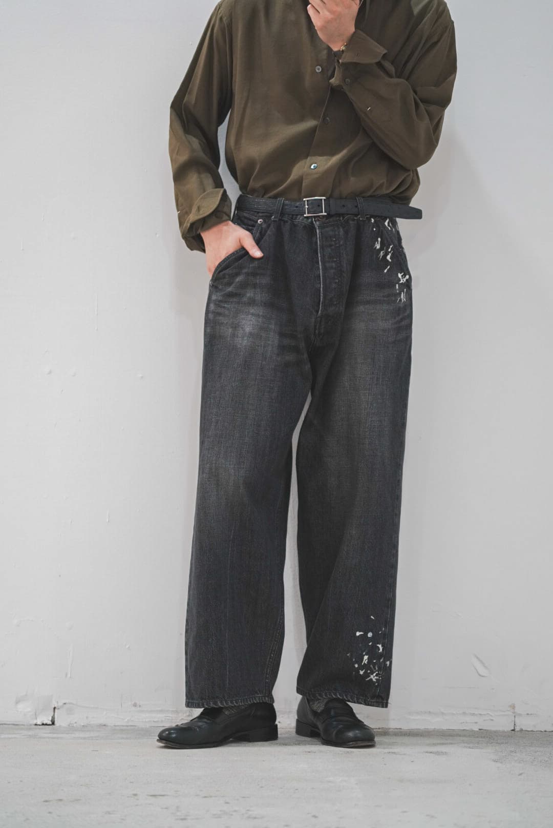 Gurank "Distressed Selvage Jeans" [BLACK]