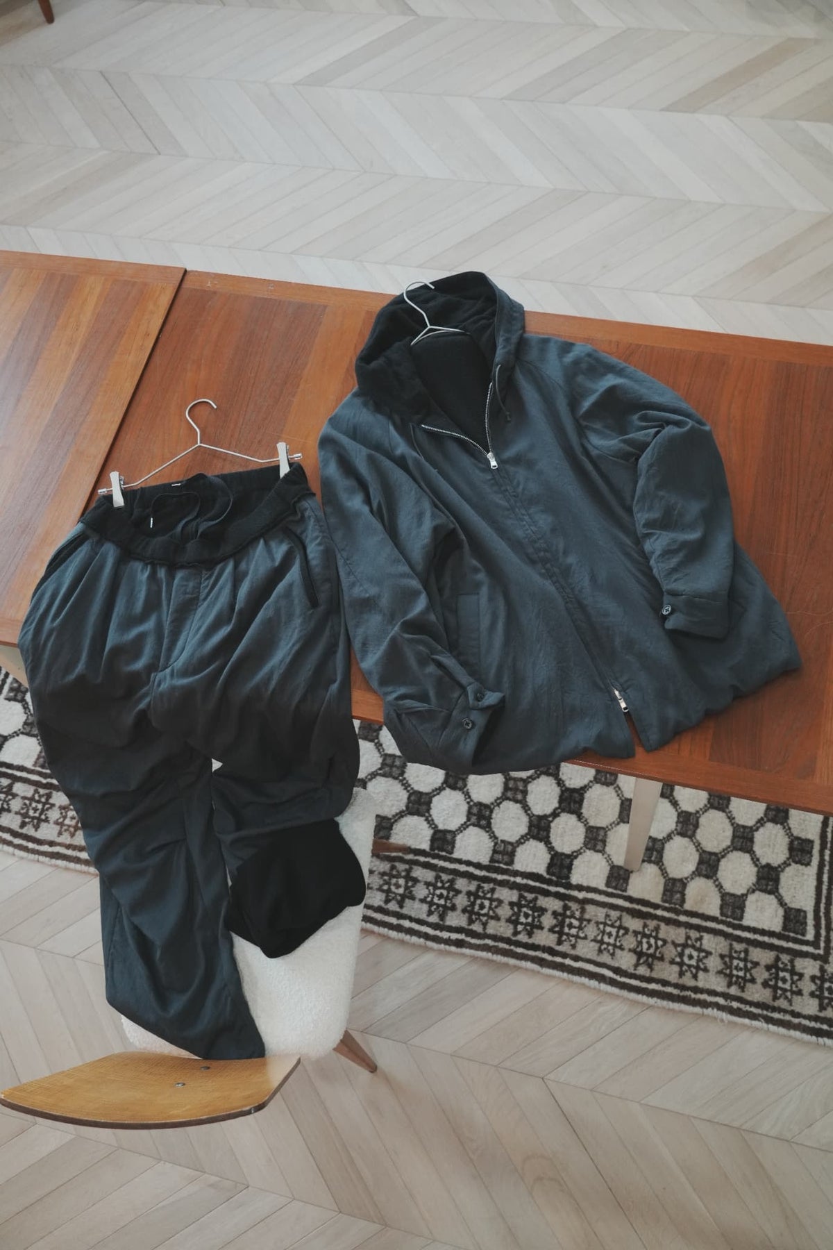 MAATEE&SONS "LAYERD PANTS H/A WOOL 裏カシミヤ”