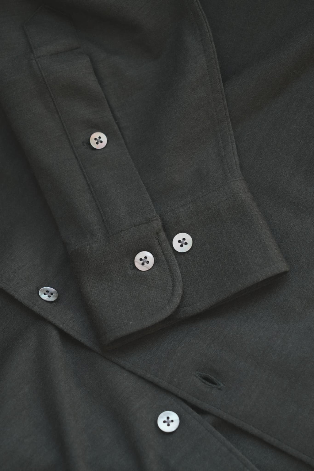 KANEMASA PHIL. "36G Cashmere Wool Ideal Shirt" [OLIVE]