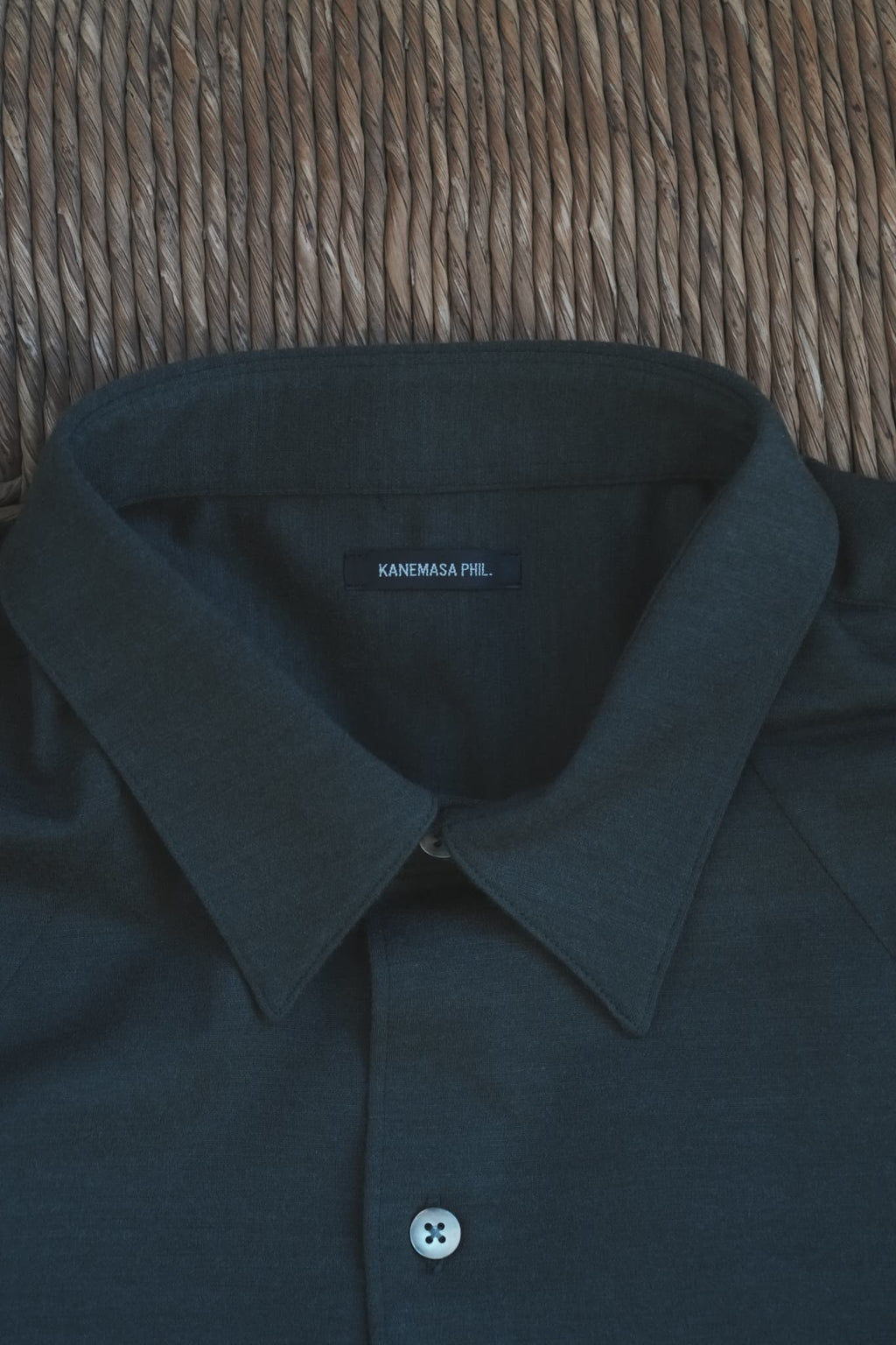 KANEMASA PHIL. "36G Cashmere Wool Ideal Shirt" [OLIVE]