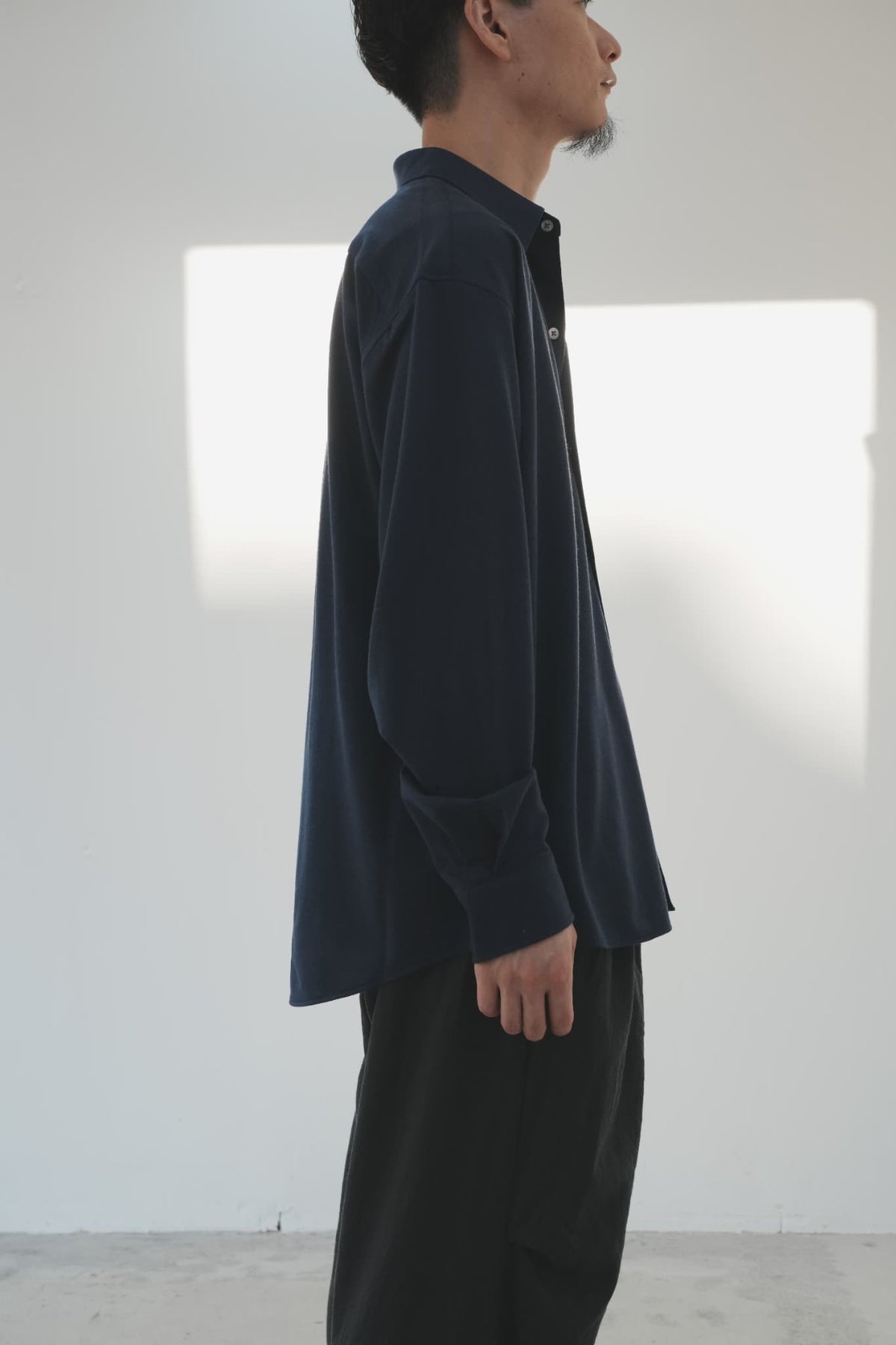 KANEMASA PHIL. "36G Cashmere Wool Ideal Shirt" [NAVY]