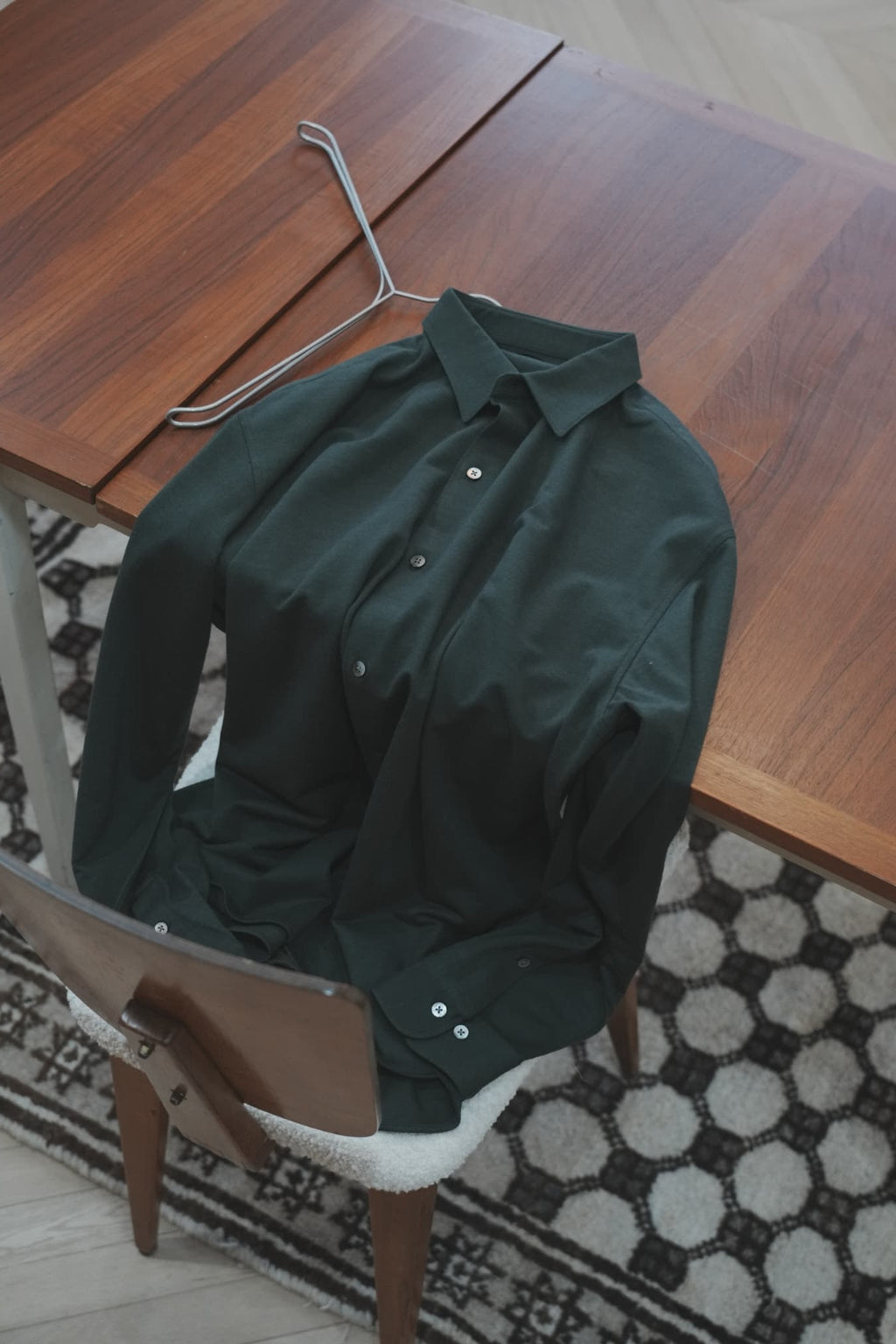 KANEMASA PHIL. "36G Cashmere Wool Ideal Shirt" [OLIVE]