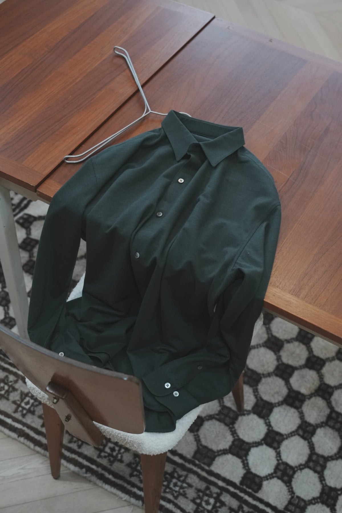 KANEMASA PHIL. "36G Cashmere Wool Ideal Shirt" [OLIVE]