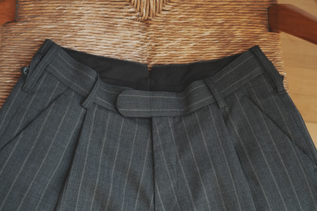 MAATEE&SONS "Military Slacks" SHARKSKIN [Gray Stripe]