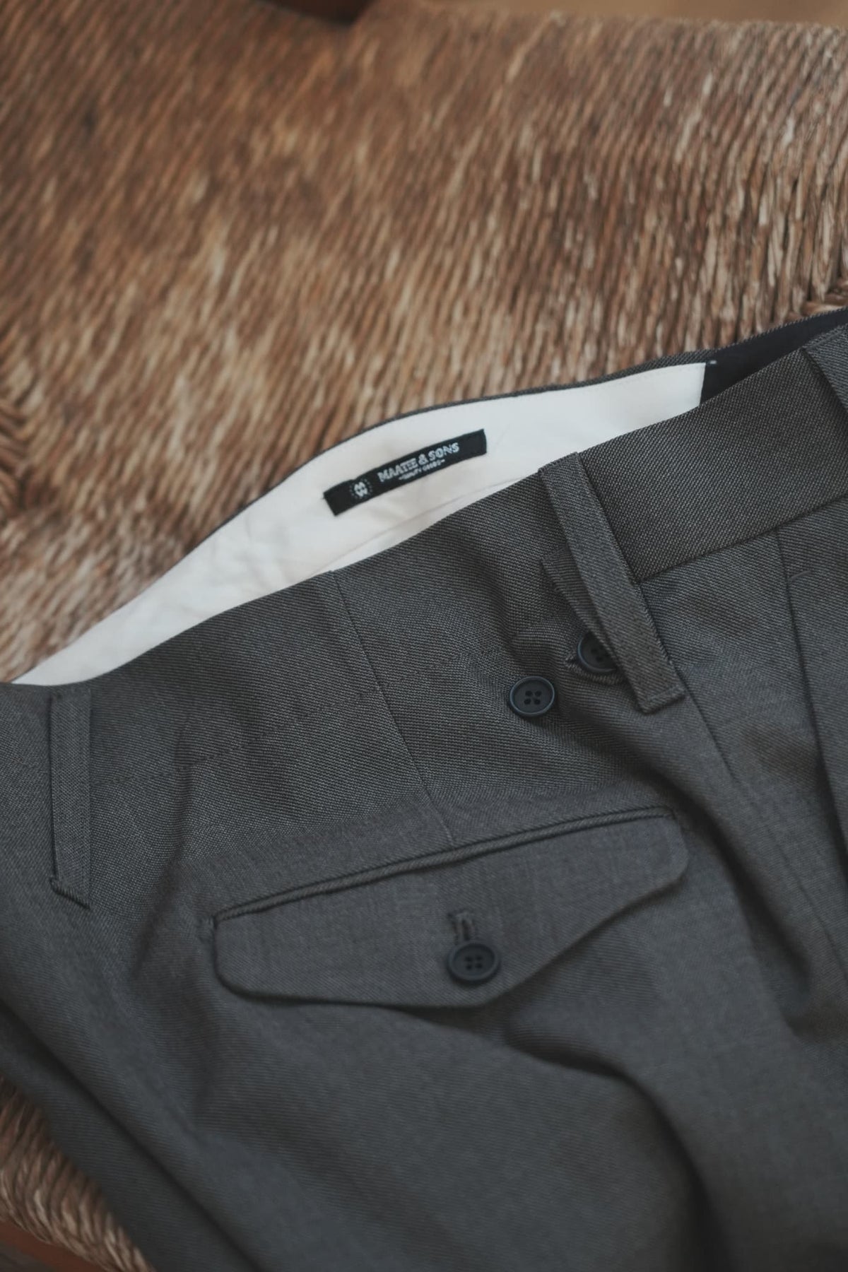 MAATEE&SONS "Military Slacks" SHARKSKIN [Gray Stripe]