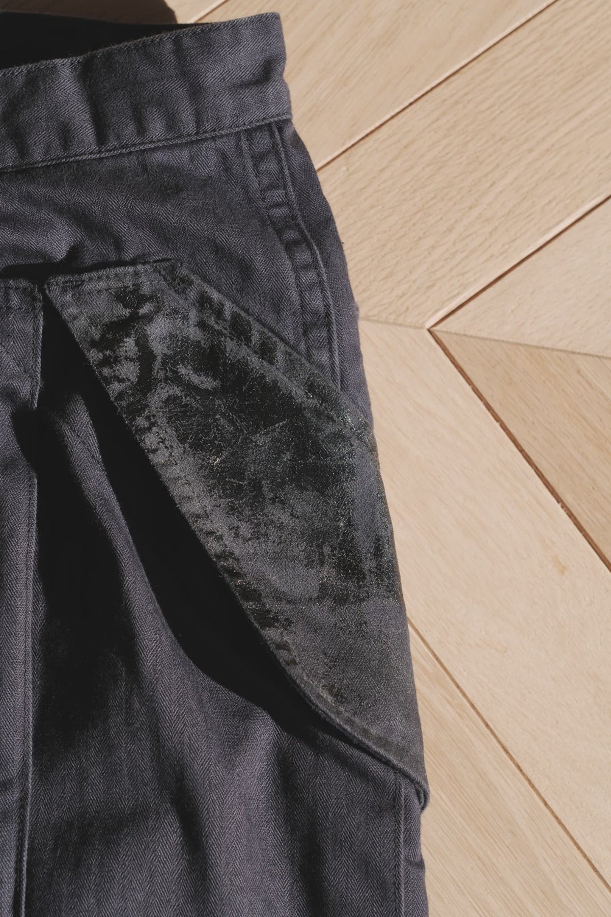 Gurank "Herringbone Cargo Pants" [NAVY]
