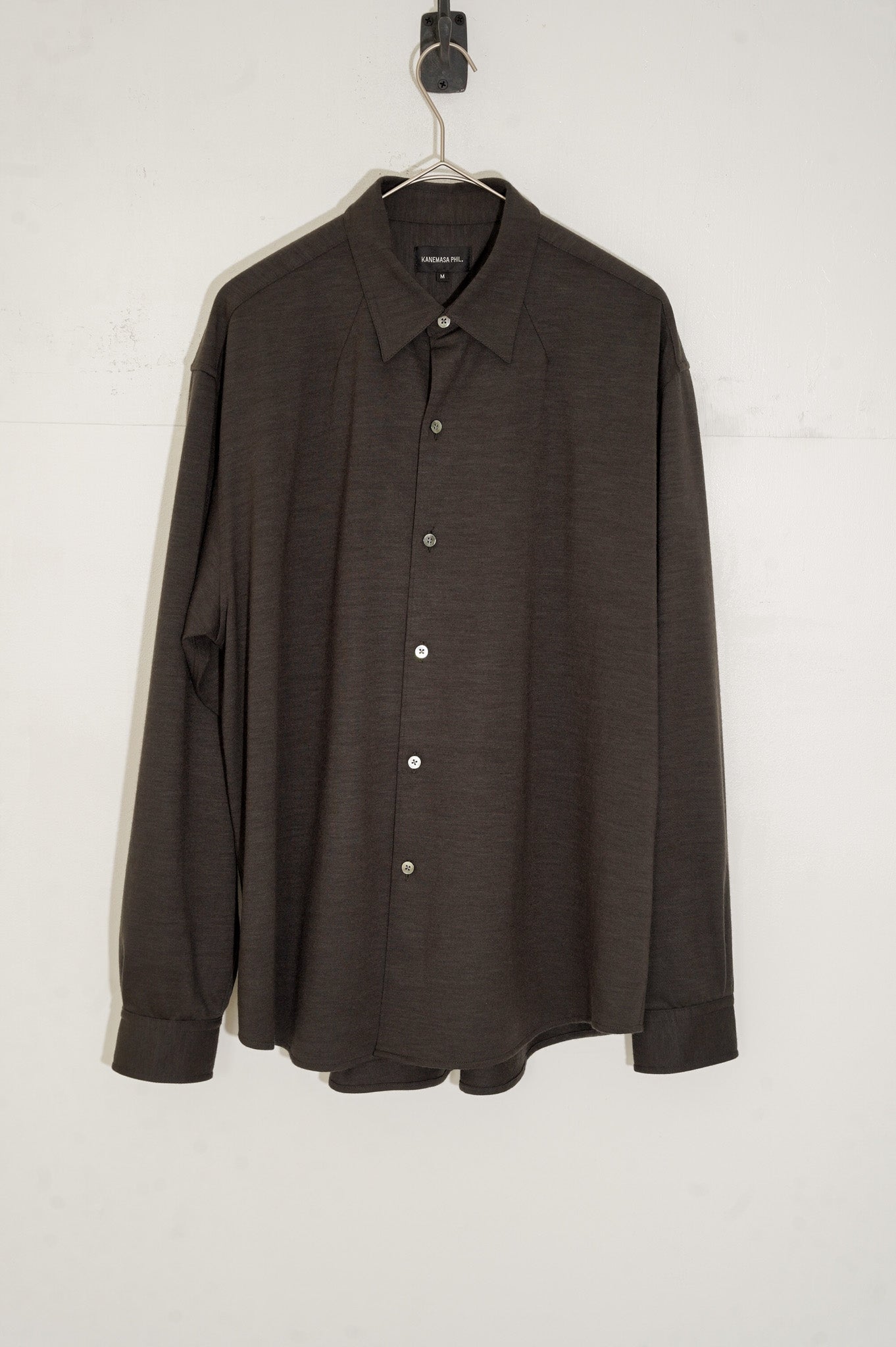 KANEMASA PHIL. "36G cashmere ideal shirt" [Shetland Grey]
