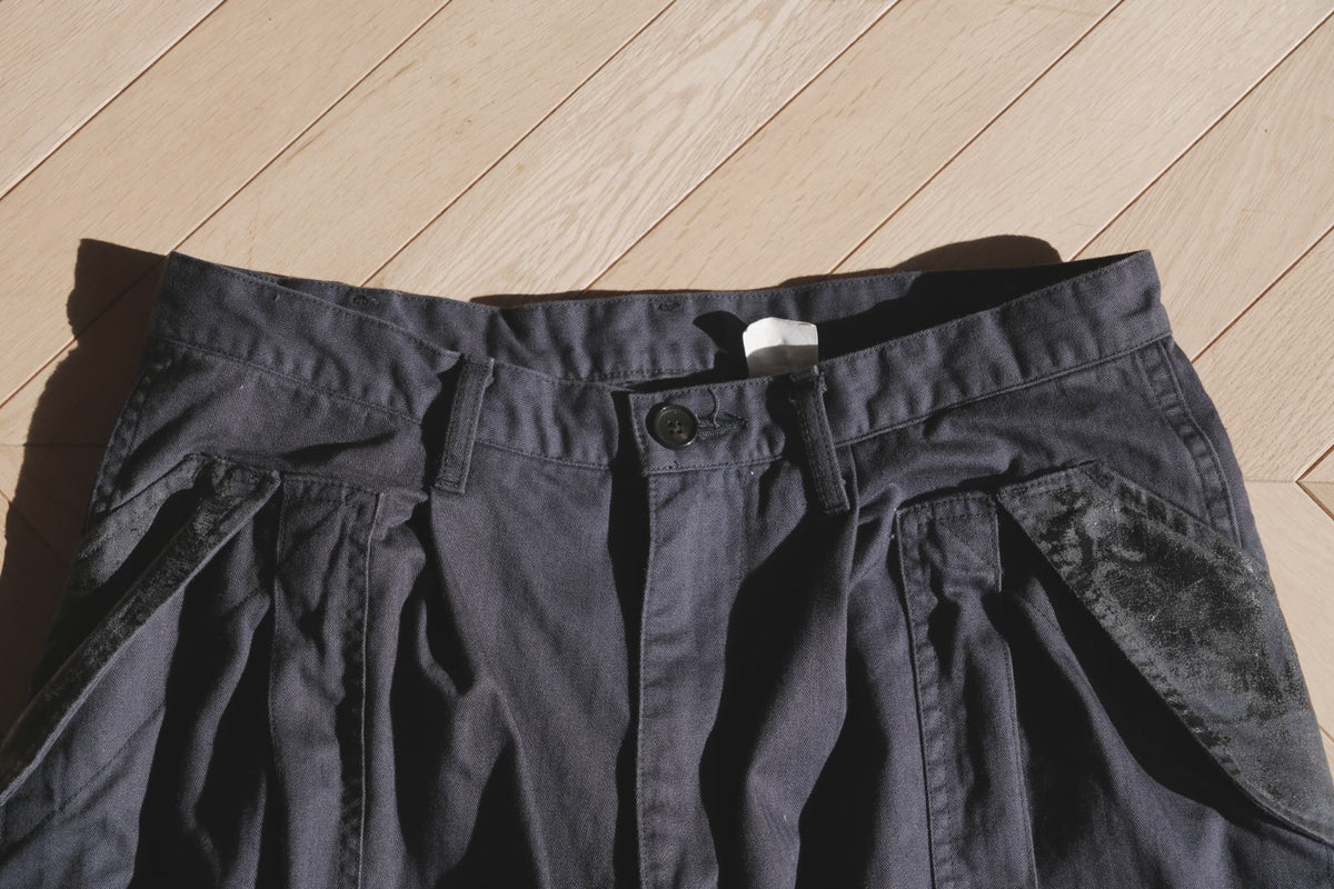Gurank "Herringbone Cargo Pants" [NAVY]