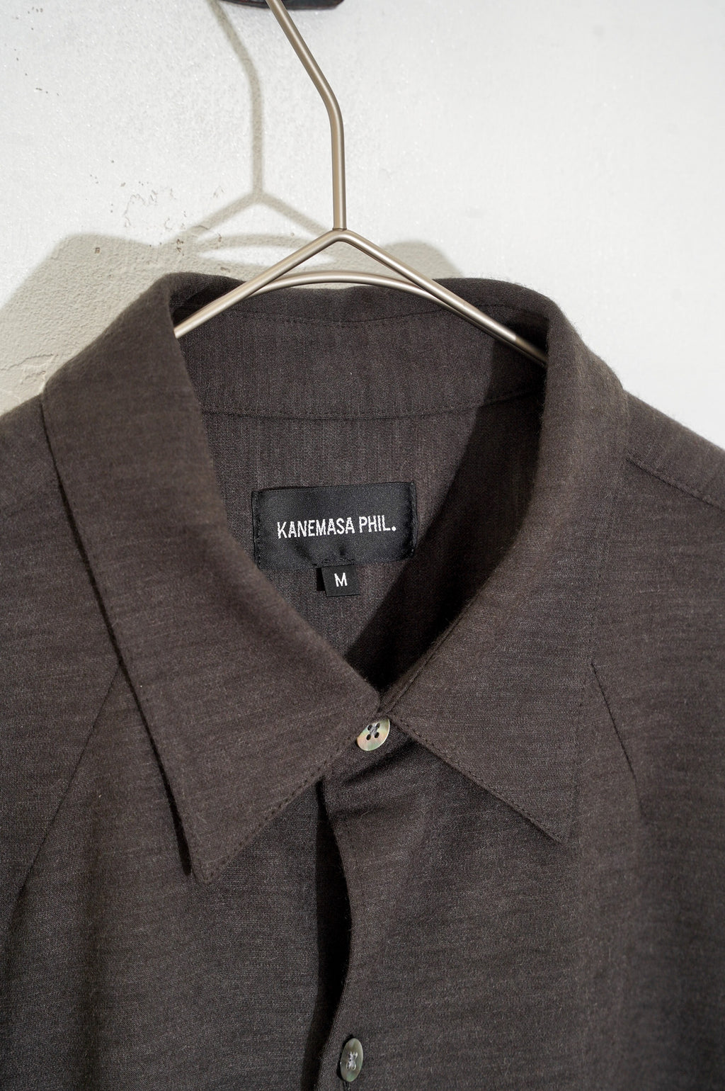 KANEMASA PHIL. "36G cashmere ideal shirt" [Shetland Grey]