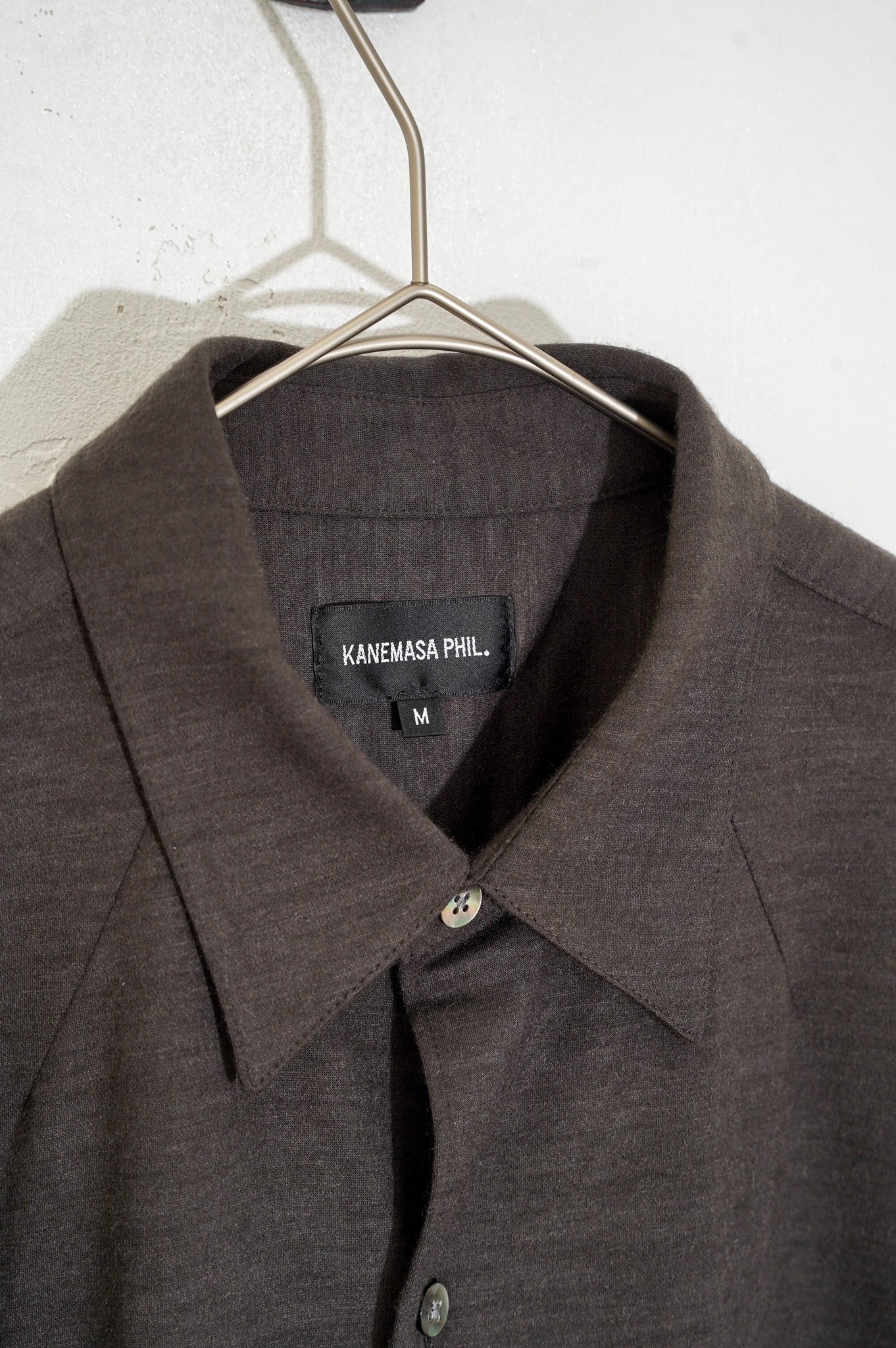 KANEMASA PHIL. "36G cashmere ideal shirt" [Shetland Grey]