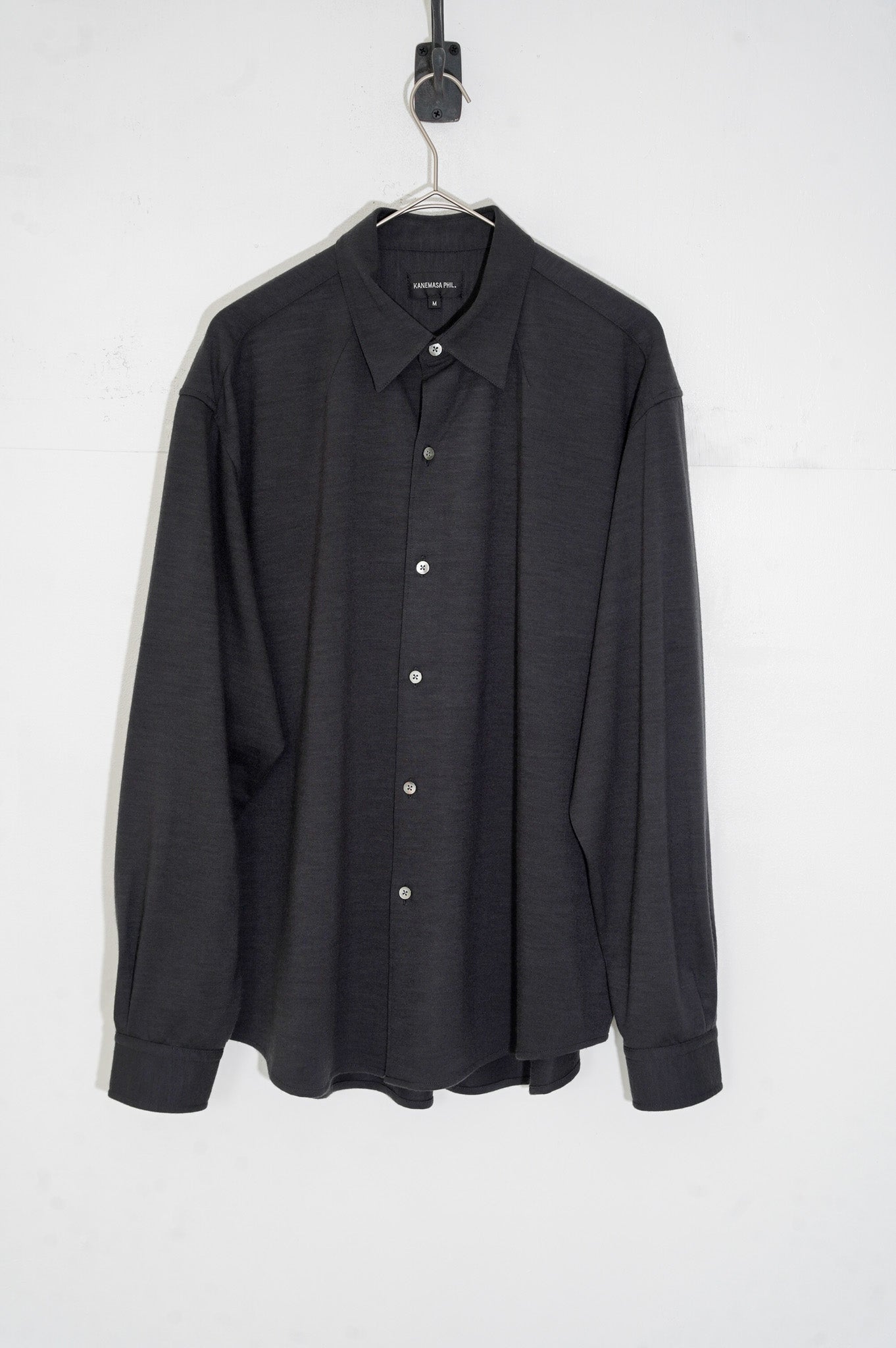 KANEMASA PHIL. "36G cashmere ideal shirt" [Goose Grey]