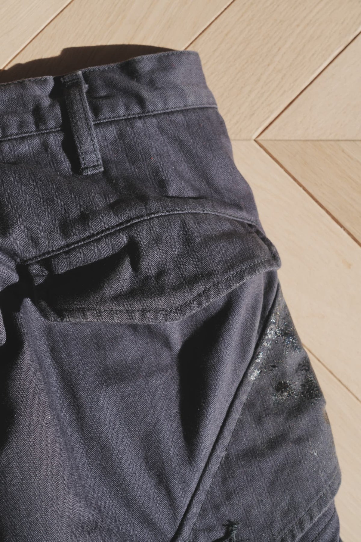 Gurank "Herringbone Cargo Pants" [NAVY]