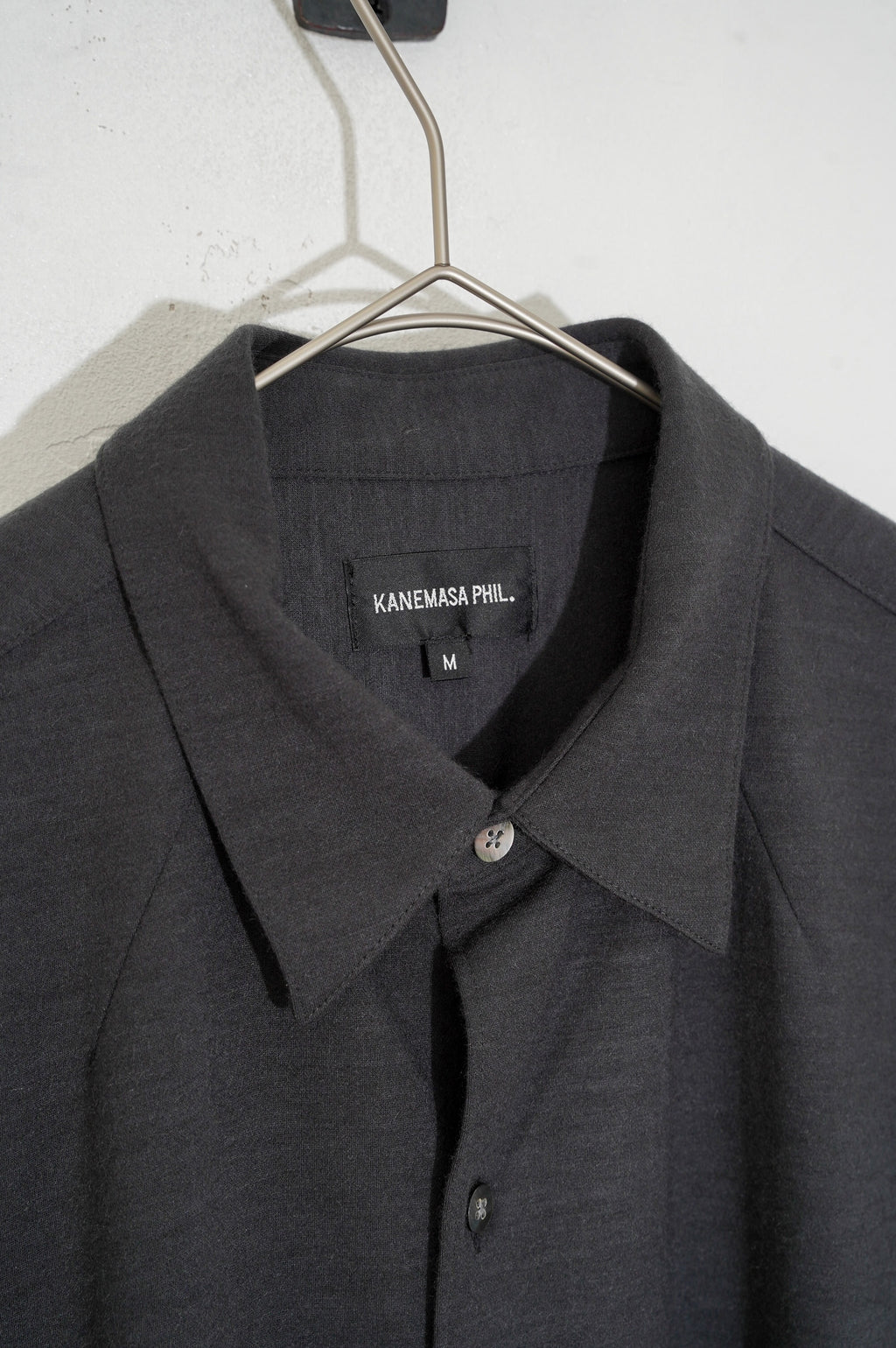 KANEMASA PHIL. "36G cashmere ideal shirt" [Goose Grey]