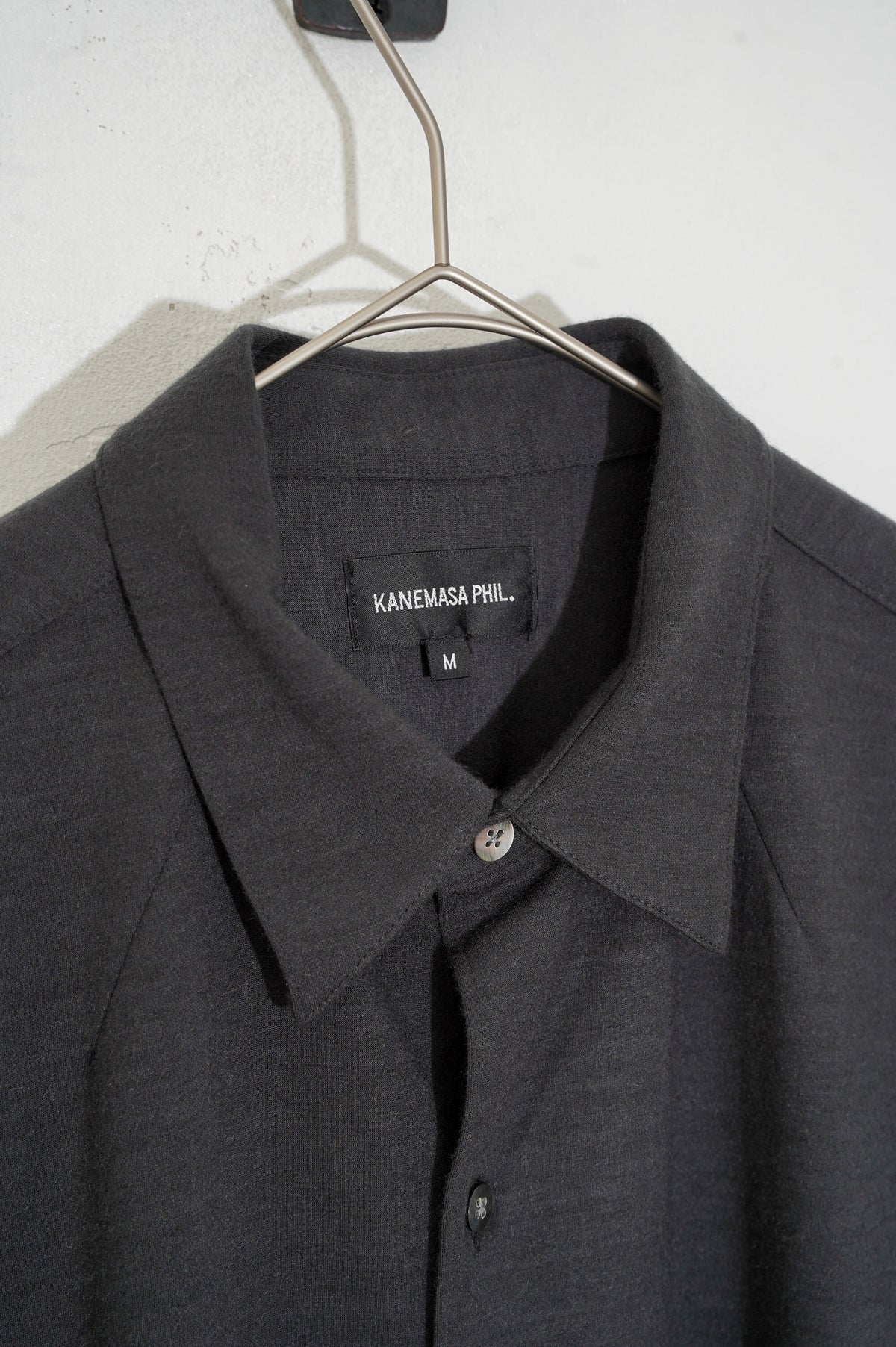 KANEMASA PHIL. "36G cashmere ideal shirt" [Goose Grey]