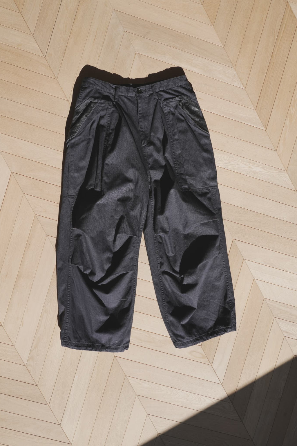 Gurank "Herringbone Cargo Pants" [NAVY]