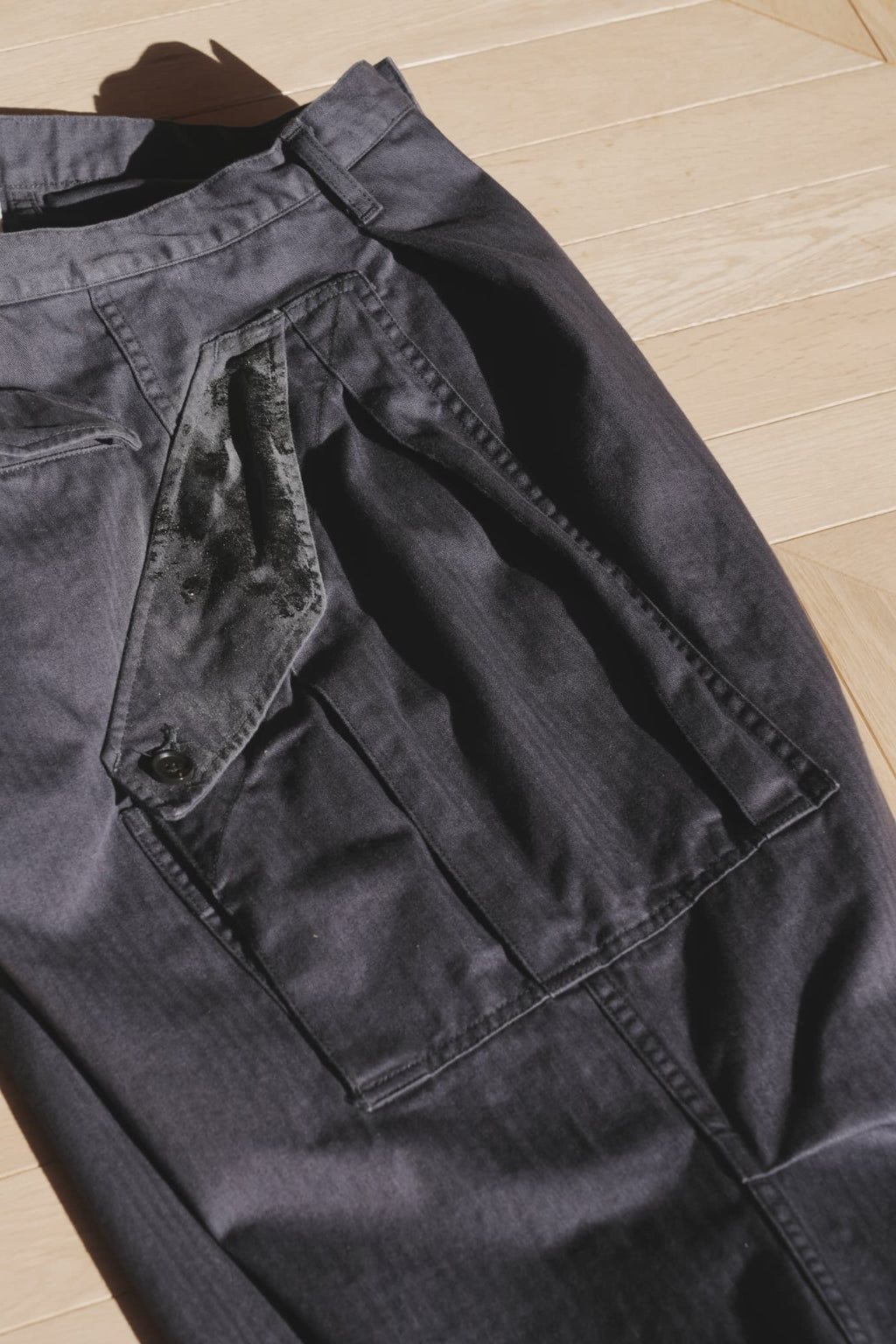 Gurank "Herringbone Cargo Pants" [NAVY]