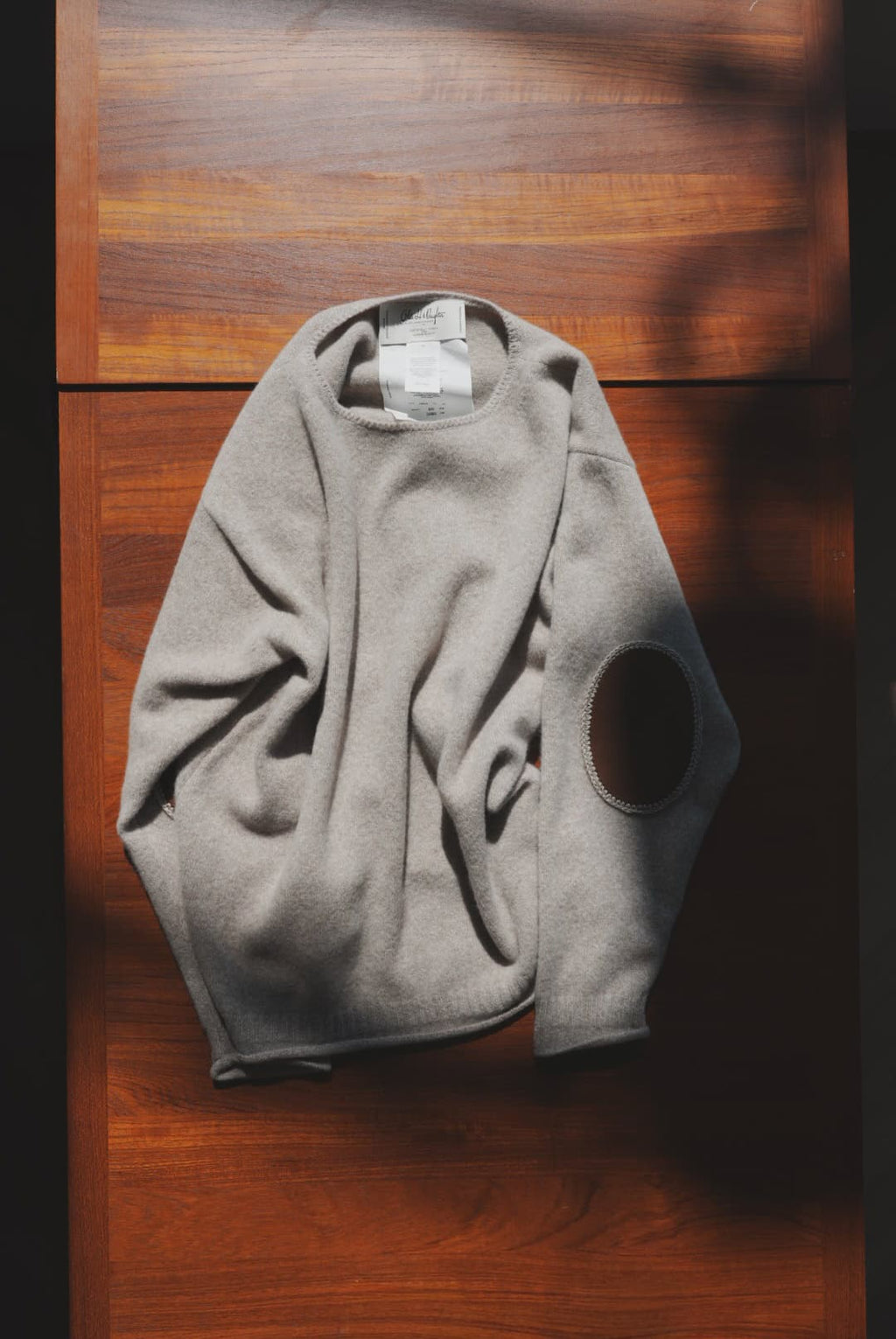 OLDE H & DAUGHTER "WOOL CASHMERE BOAT NECK P/O" [STONE]
