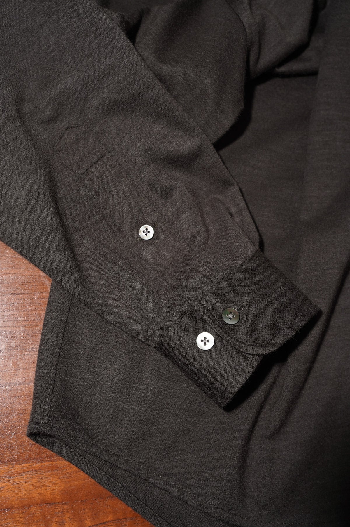 KANEMASA PHIL. "36G cashmere ideal shirt" [Shetland Grey]