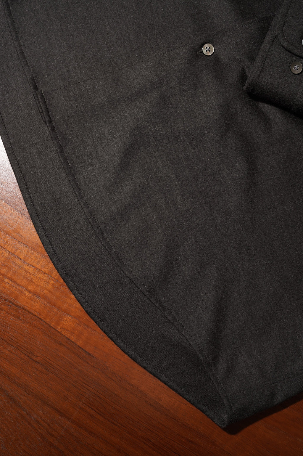 KANEMASA PHIL. "36G cashmere ideal shirt" [Shetland Grey]