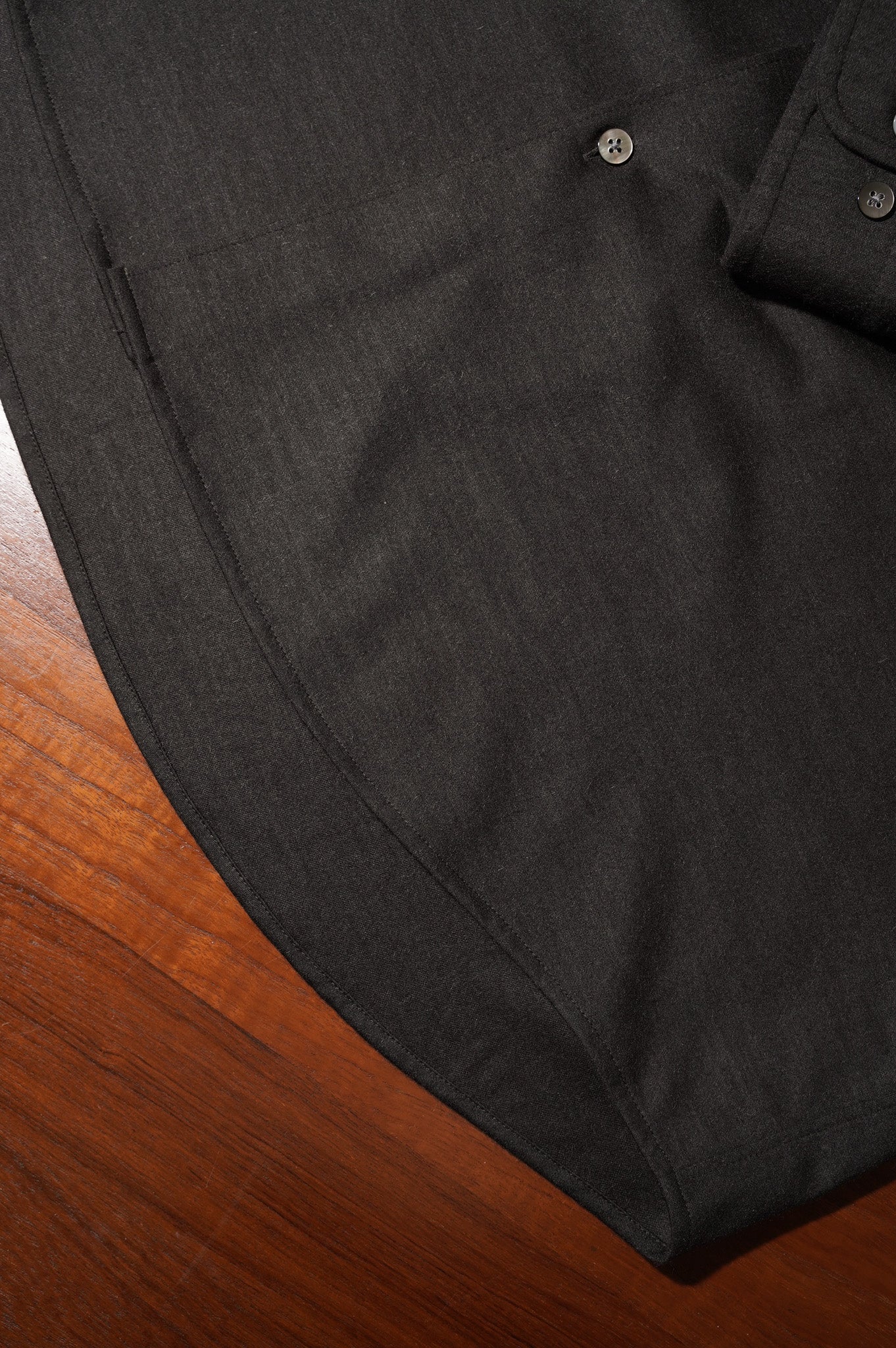 KANEMASA PHIL. "36G cashmere ideal shirt" [Shetland Grey]