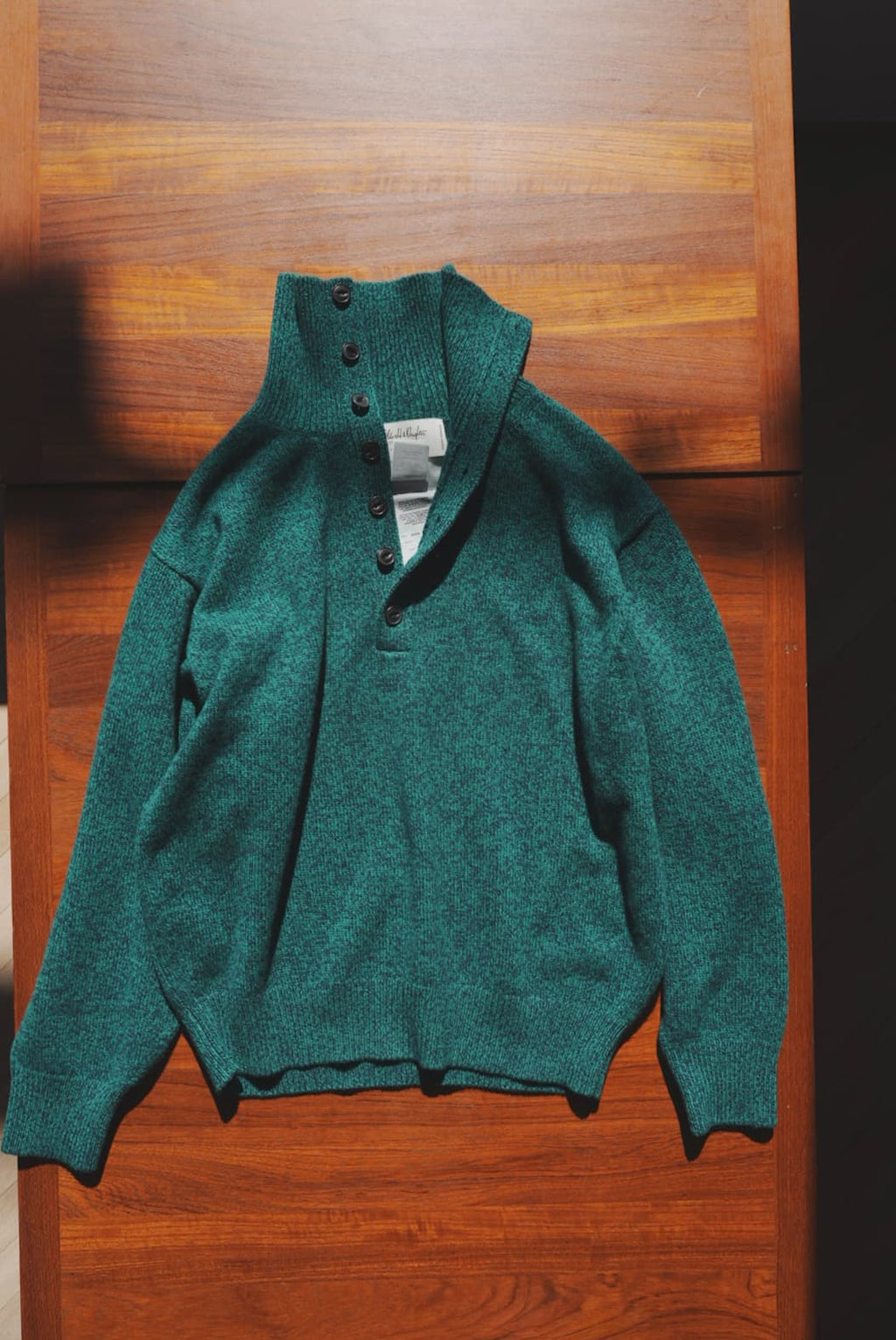 OLDE H & DAUGHTER "WOOL MOULINE TURTLE POLO P/O" [CONIFER]