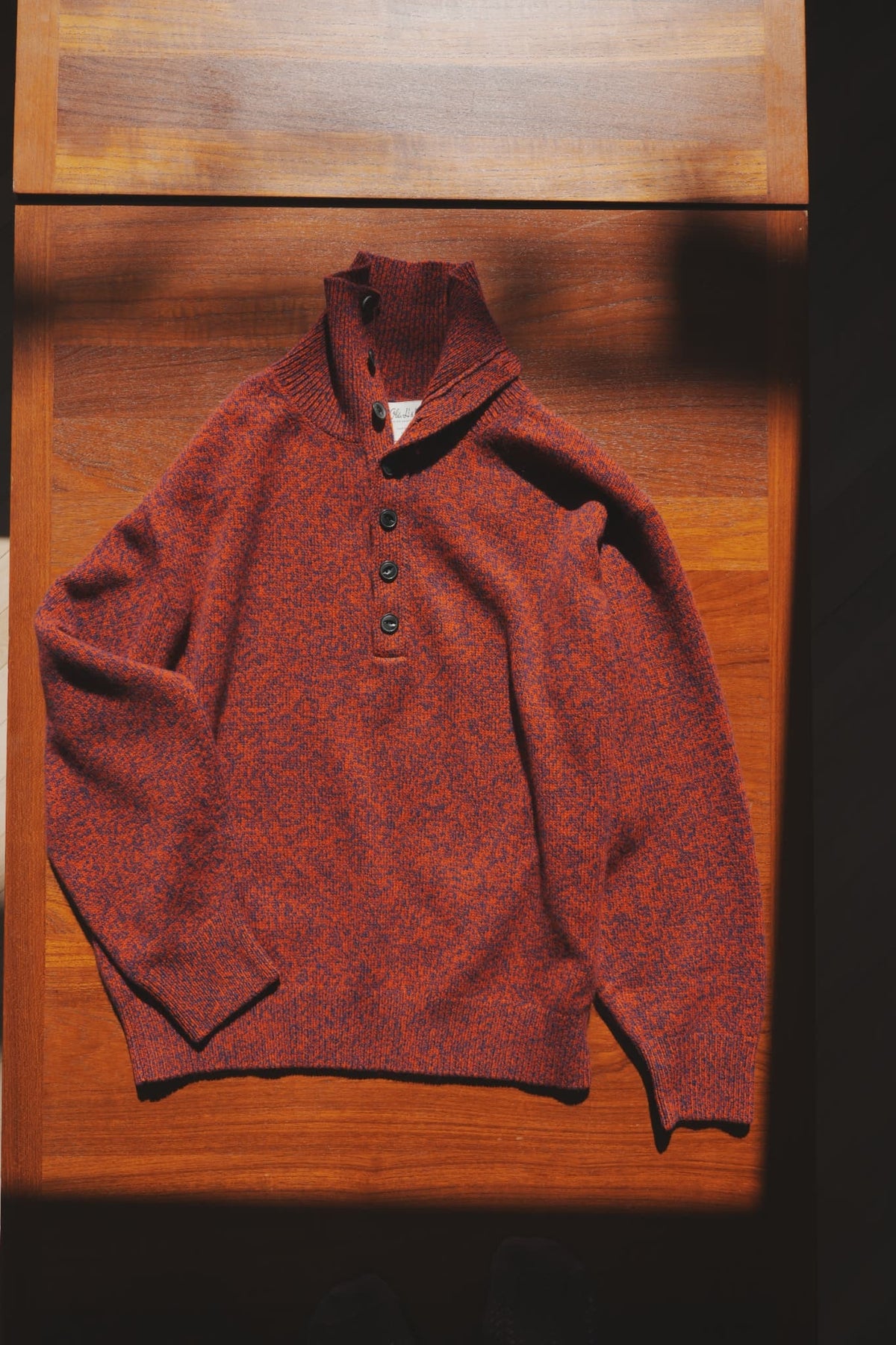 OLDE H & DAUGHTER "WOOL MOULINE TURTLE POLO P/O" [TWILIGHT]