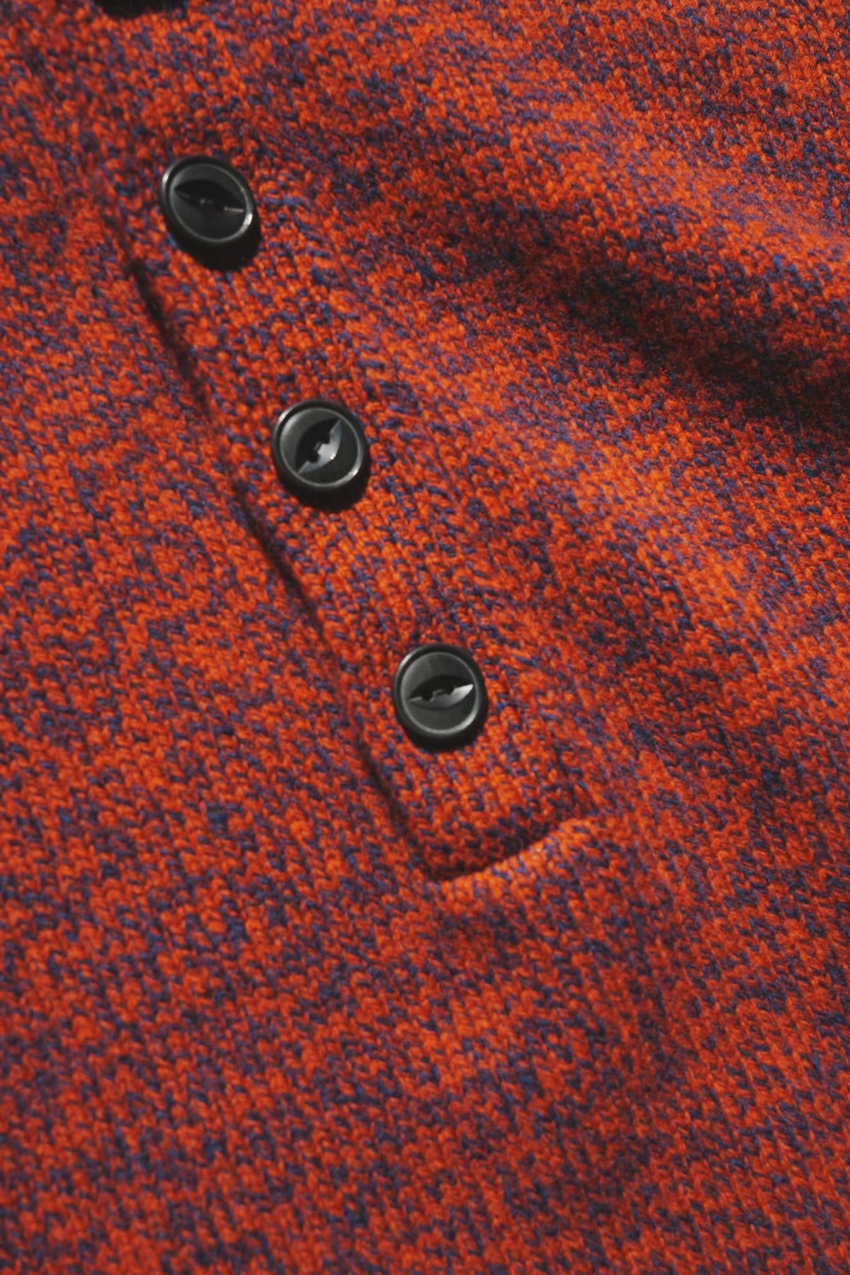 OLDE H & DAUGHTER "WOOL MOULINE TURTLE POLO P/O" [TWILIGHT]