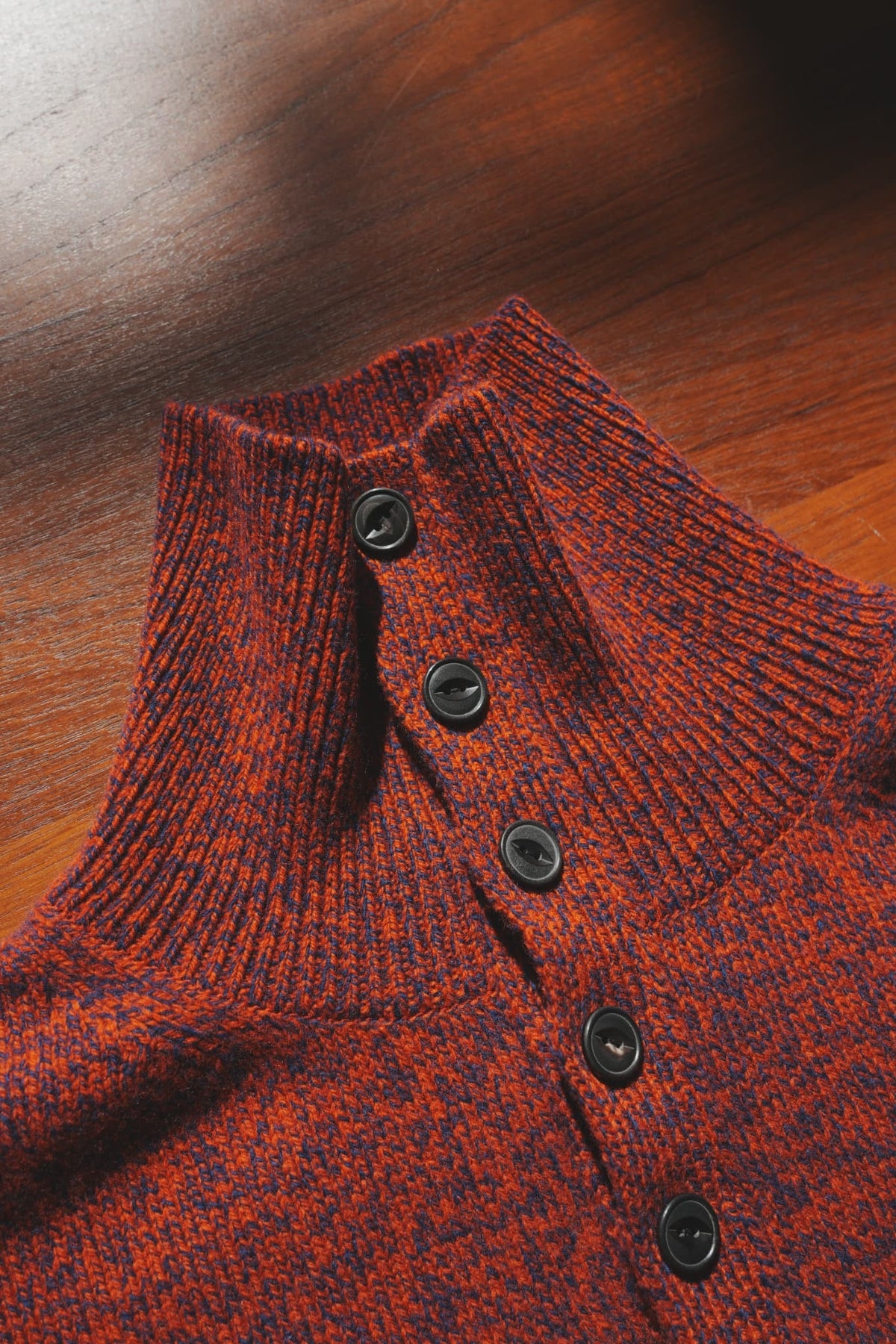 OLDE H & DAUGHTER "WOOL MOULINE TURTLE POLO P/O" [TWILIGHT]