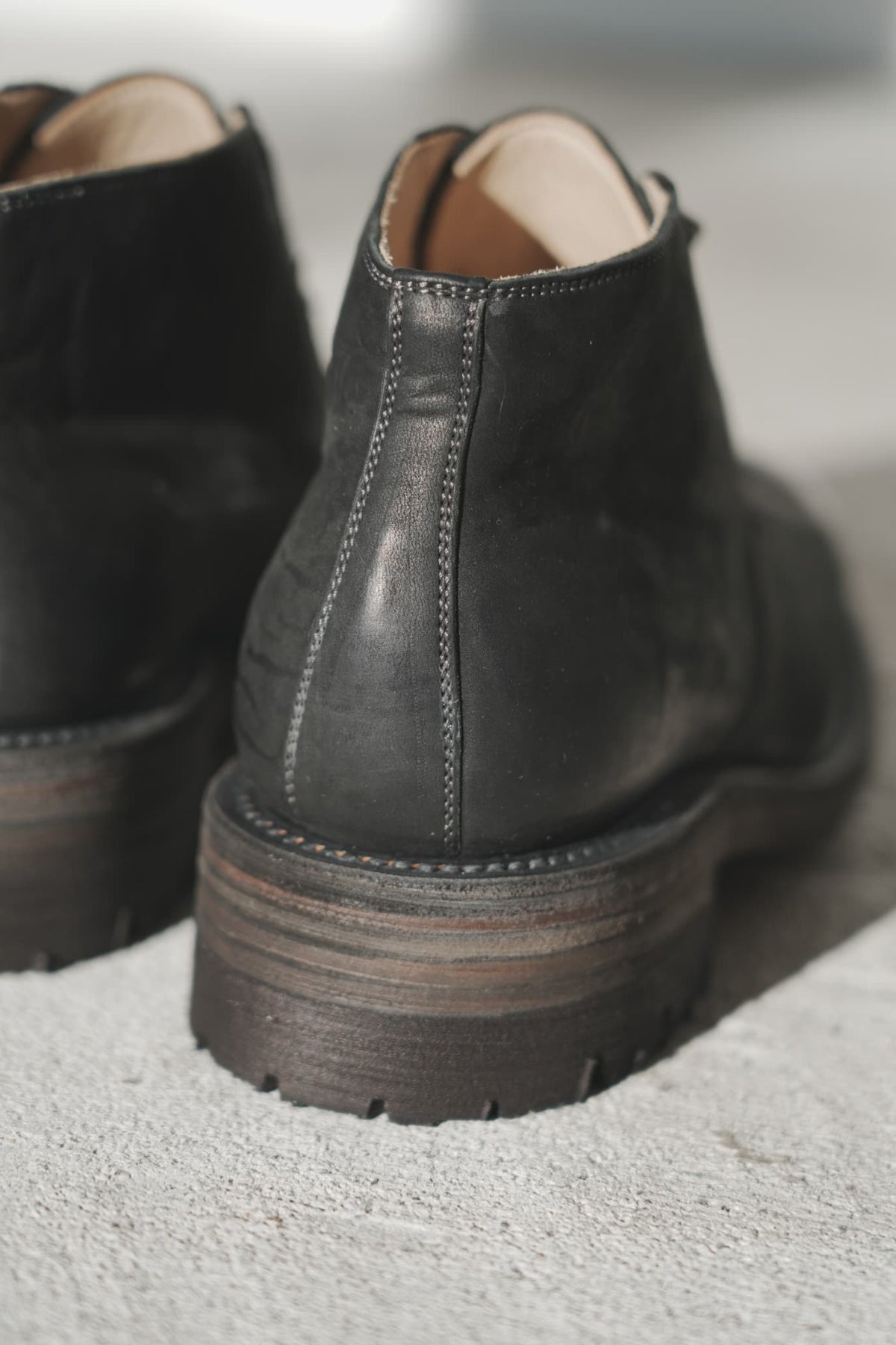POST PRODUCTION "Box Toe Center Zip" [BLACK]
