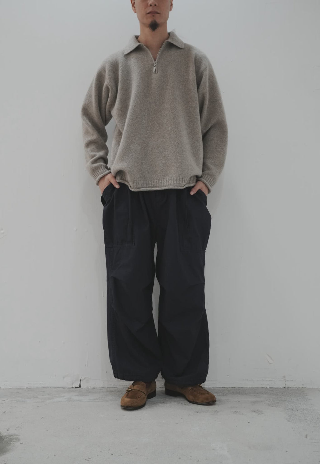 Gurank "Herringbone Cargo Pants" [NAVY]