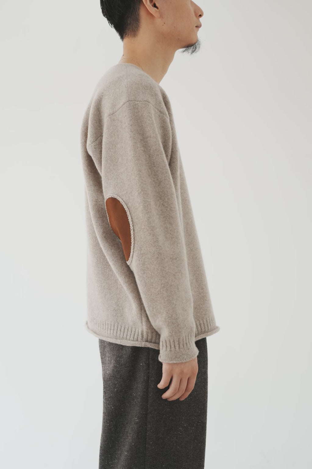 OLDE H & DAUGHTER "WOOL CASHMERE BOAT NECK P/O" [STONE]