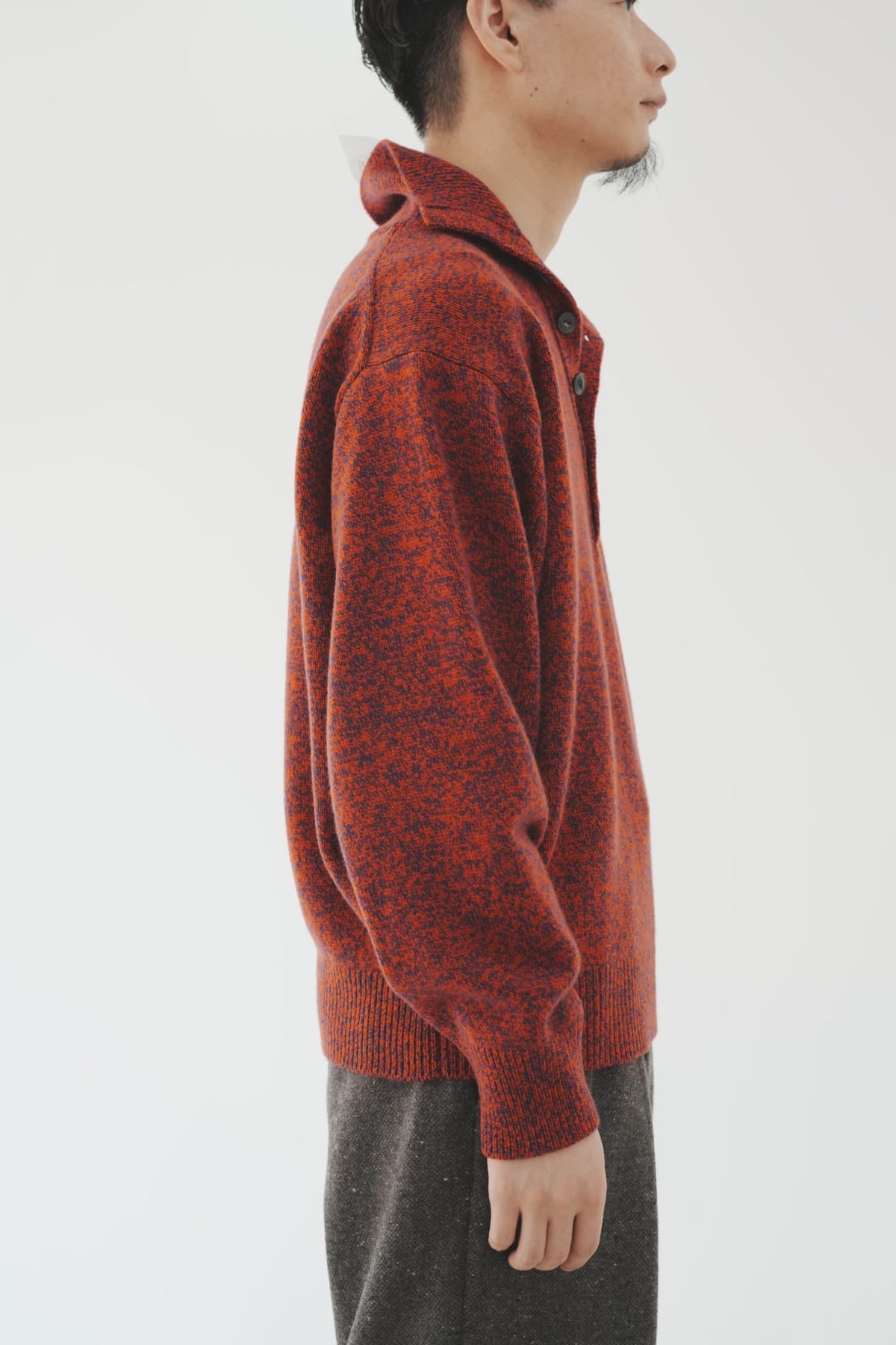 OLDE H & DAUGHTER "WOOL MOULINE TURTLE POLO P/O" [TWILIGHT]