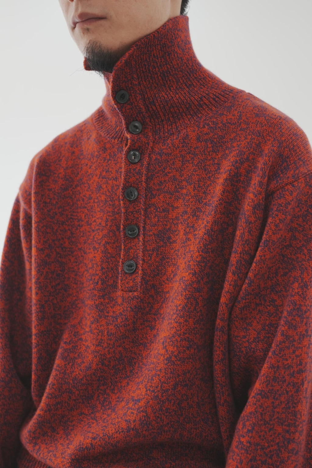 OLDE H & DAUGHTER "WOOL MOULINE TURTLE POLO P/O" [TWILIGHT]