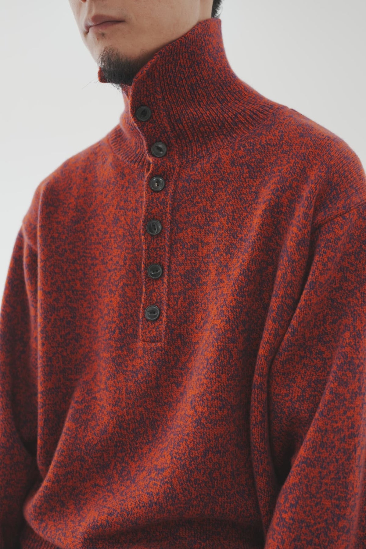 OLDE H & DAUGHTER "WOOL MOULINE TURTLE POLO P/O" [TWILIGHT]