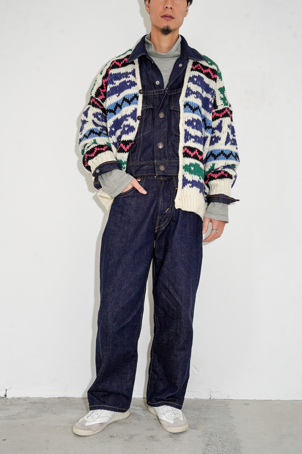 Gurank "Hand Knitting Cardigan" [WHITE]