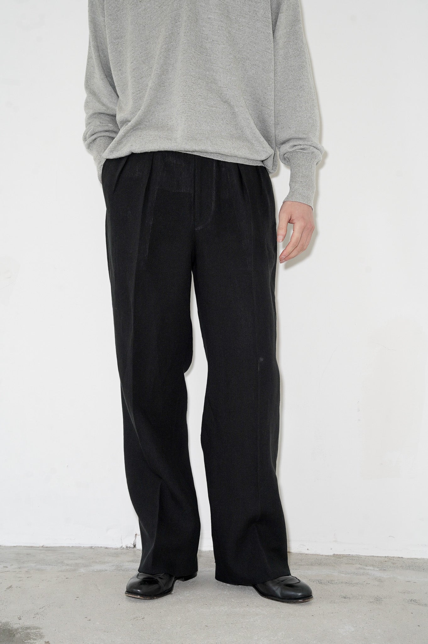 MAATEE&SONS "jeffry" [BLACK LINEN]